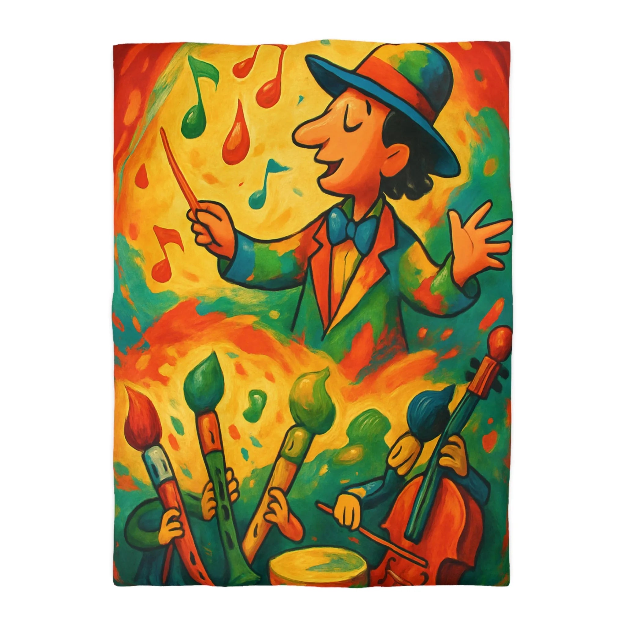 Housse de Couette Microfibre Art Graphique Contemporain Style Décoratif Chambre Tendance