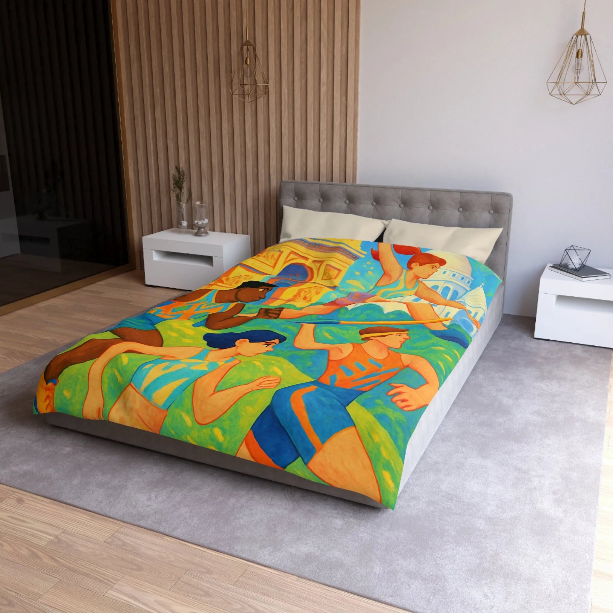 Housse de Couette Microfibre Création Artistique Moderne Design Exclusif Décoration Chambre