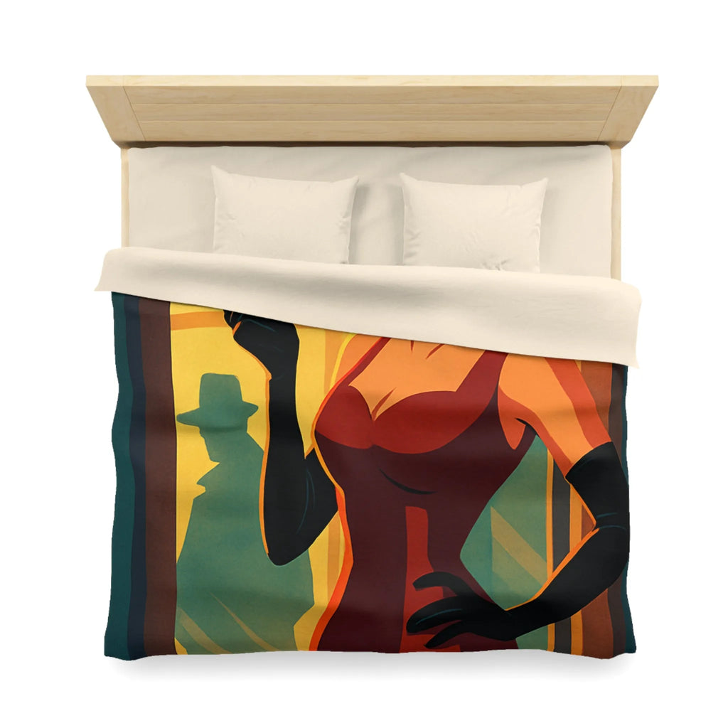 Élégance rétro avec femme fatale smoking pour ambiance nocturne mystérieuse en rouge profond