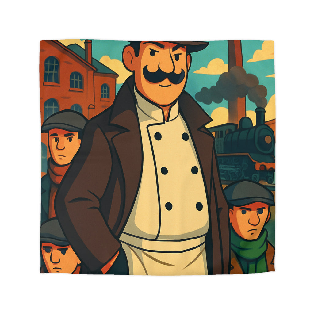 Housse de Couette Microfibre Motif Créatif Original Style Contemporain Chambre Élégante