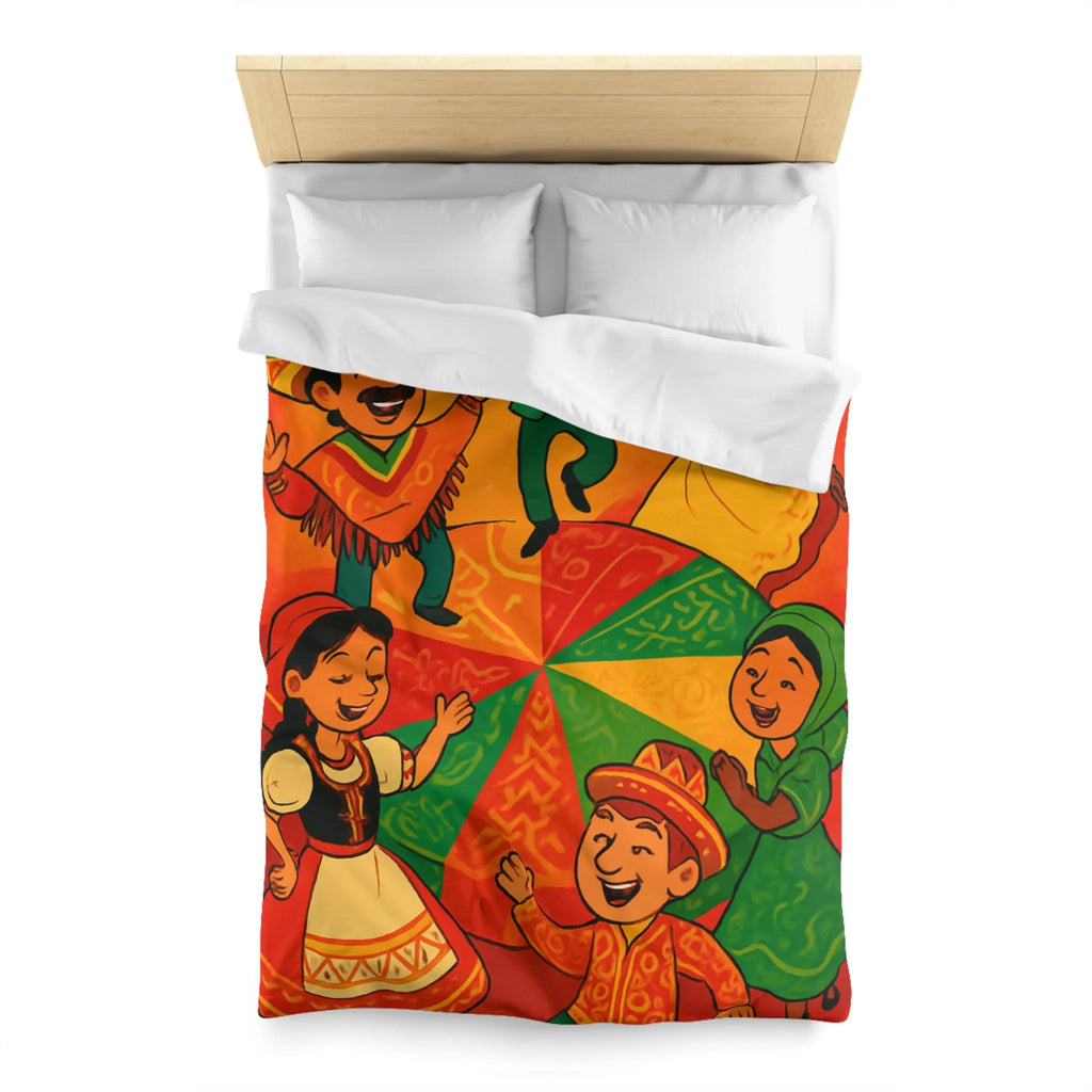 Décorez votre chambre avec une housse de couette aux motifs culturels vibrants et festifs