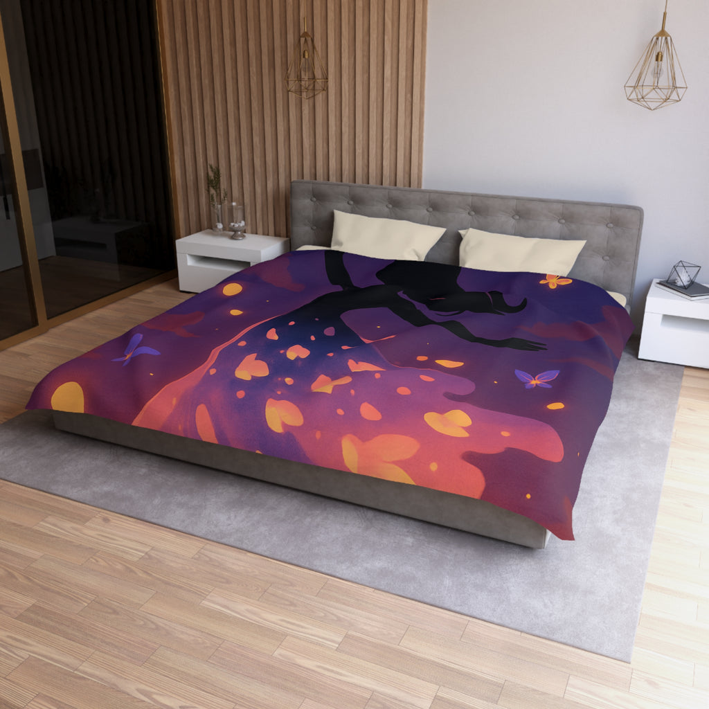 Housse de Couette Microfibre Design Artistique Moderne Décoration Chambre Confort Premium