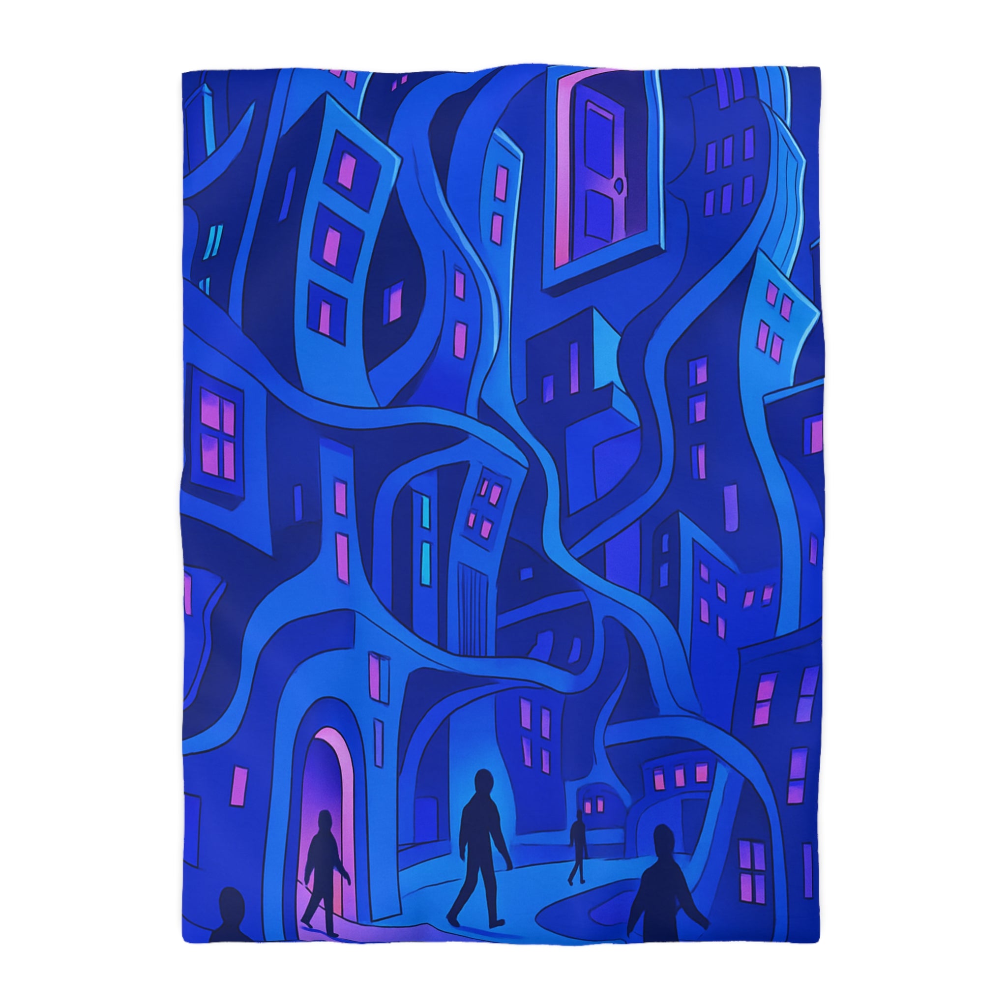 Housse de Couette Microfibre Motif Créatif Original Style Contemporain Chambre Élégante