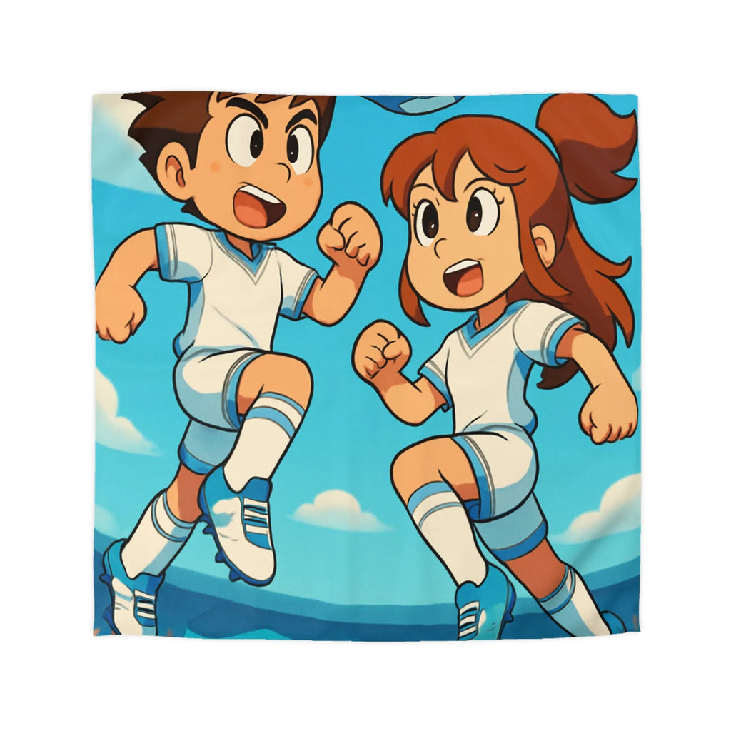 Housse de couette idéale pour jeunes fans de football avec personnages dynamiques