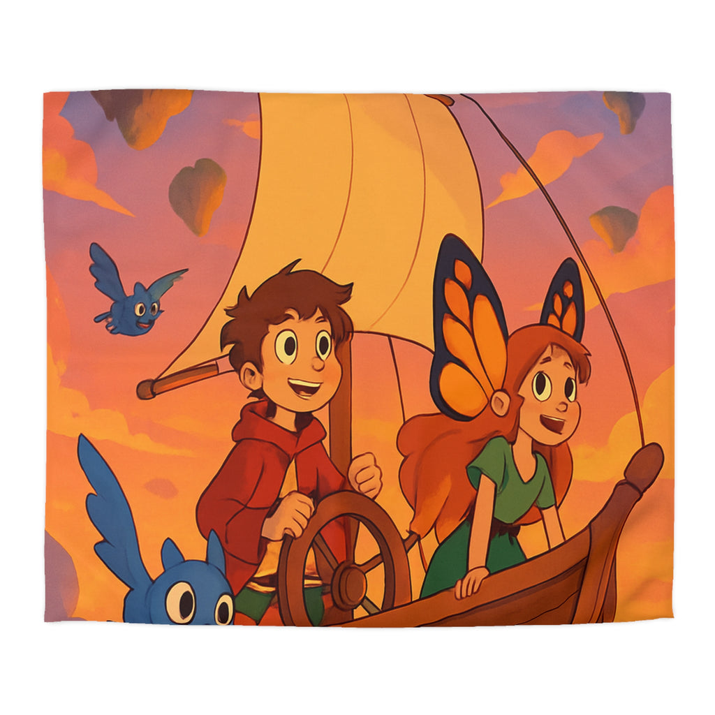 Housse de Couette Microfibre Design Artistique Moderne Décoration Chambre Confort Premium