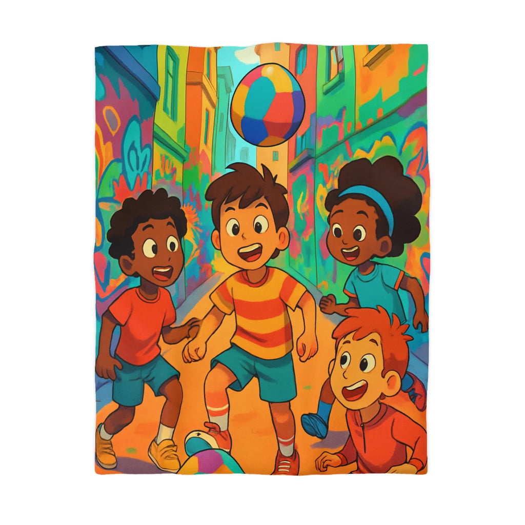 Housse de Couette Microfibre Art Graphique Contemporain Style Décoratif Chambre Tendance