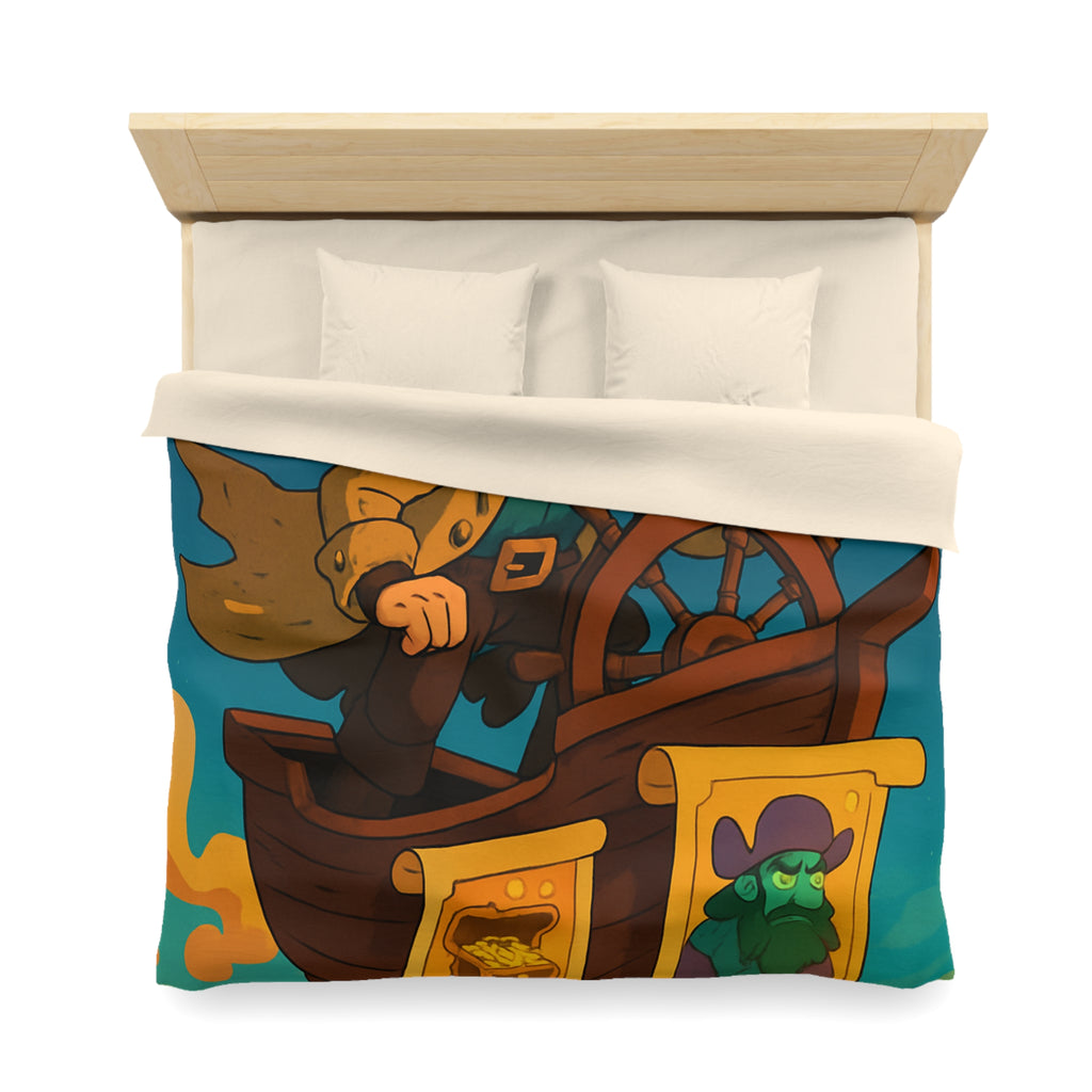 Pirate aventureux naviguant dans le ciel étoilé sur un bateau volant enchanteur