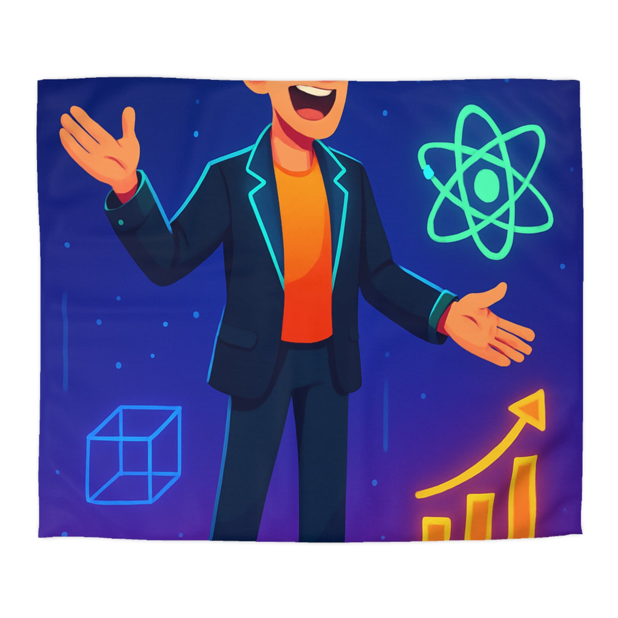 Housse de Couette Microfibre Motif Créatif Original Style Contemporain Chambre Élégante