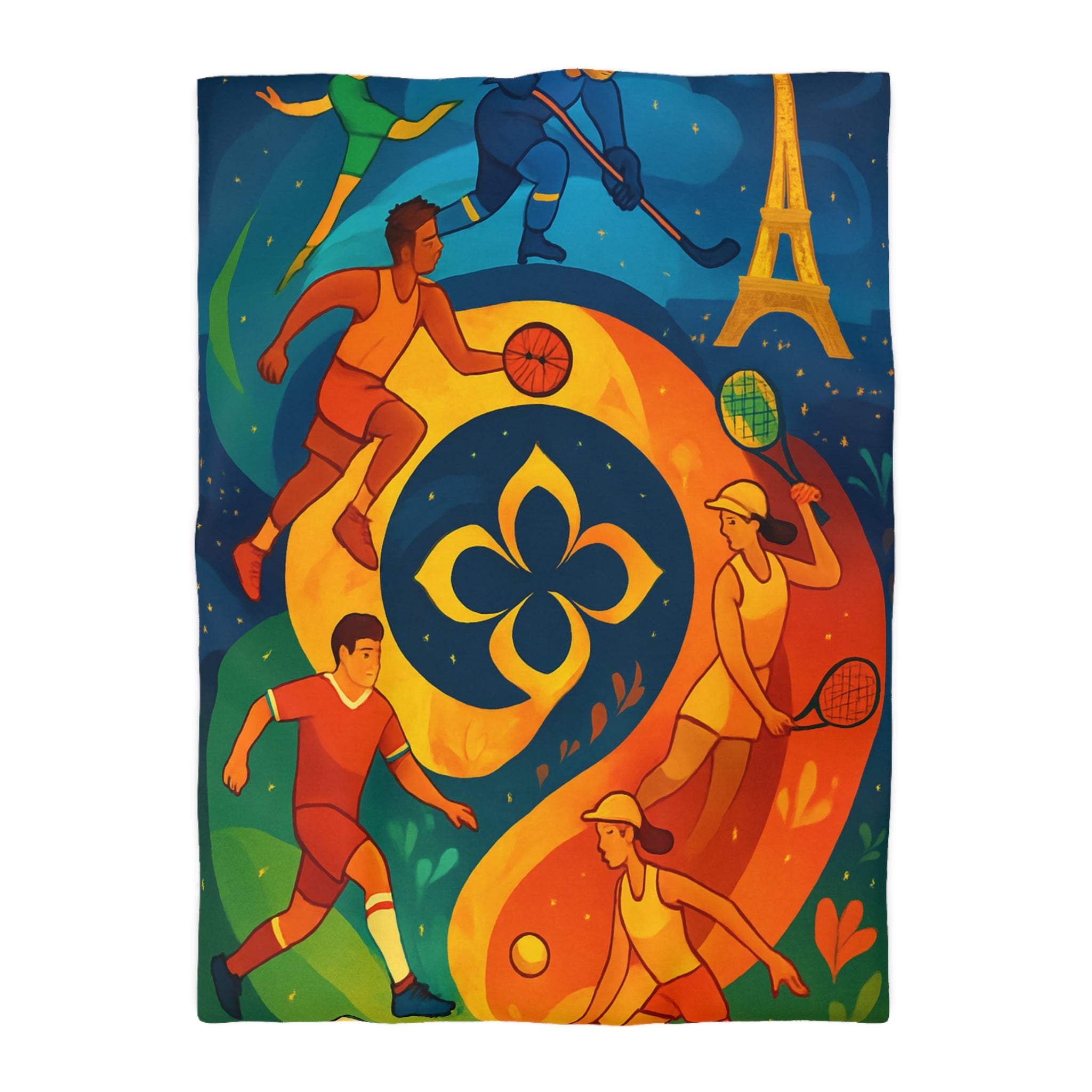 Housse de Couette Microfibre Illustration Unique Design Moderne Décoration Intérieure Raffinée