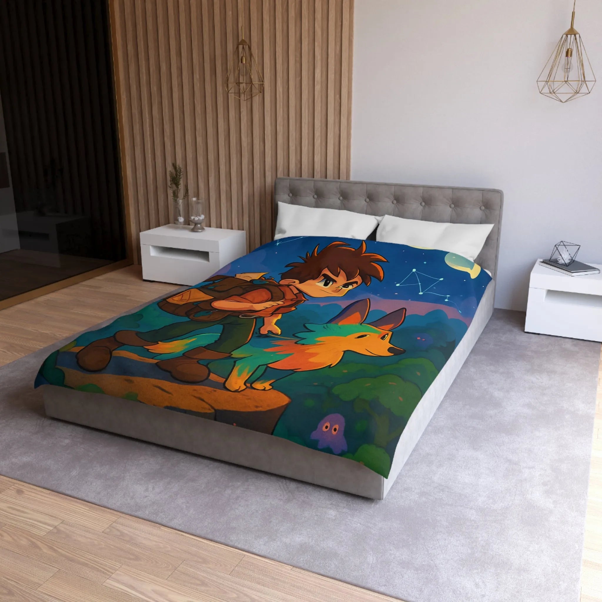 Housse de Couette Microfibre Création Artistique Moderne Design Exclusif Décoration Chambre