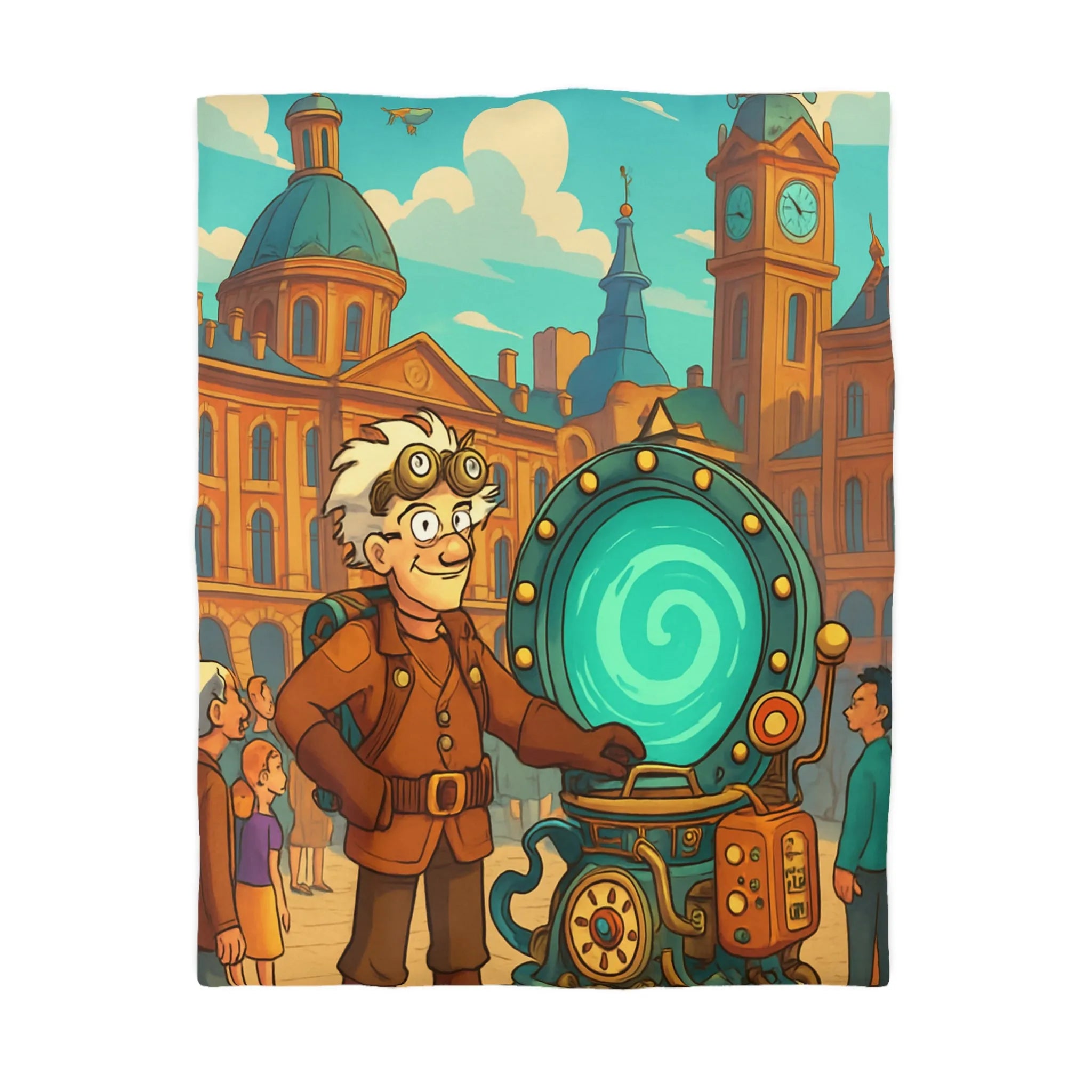 Housse de Couette Microfibre Art Graphique Contemporain Style Décoratif Chambre Tendance