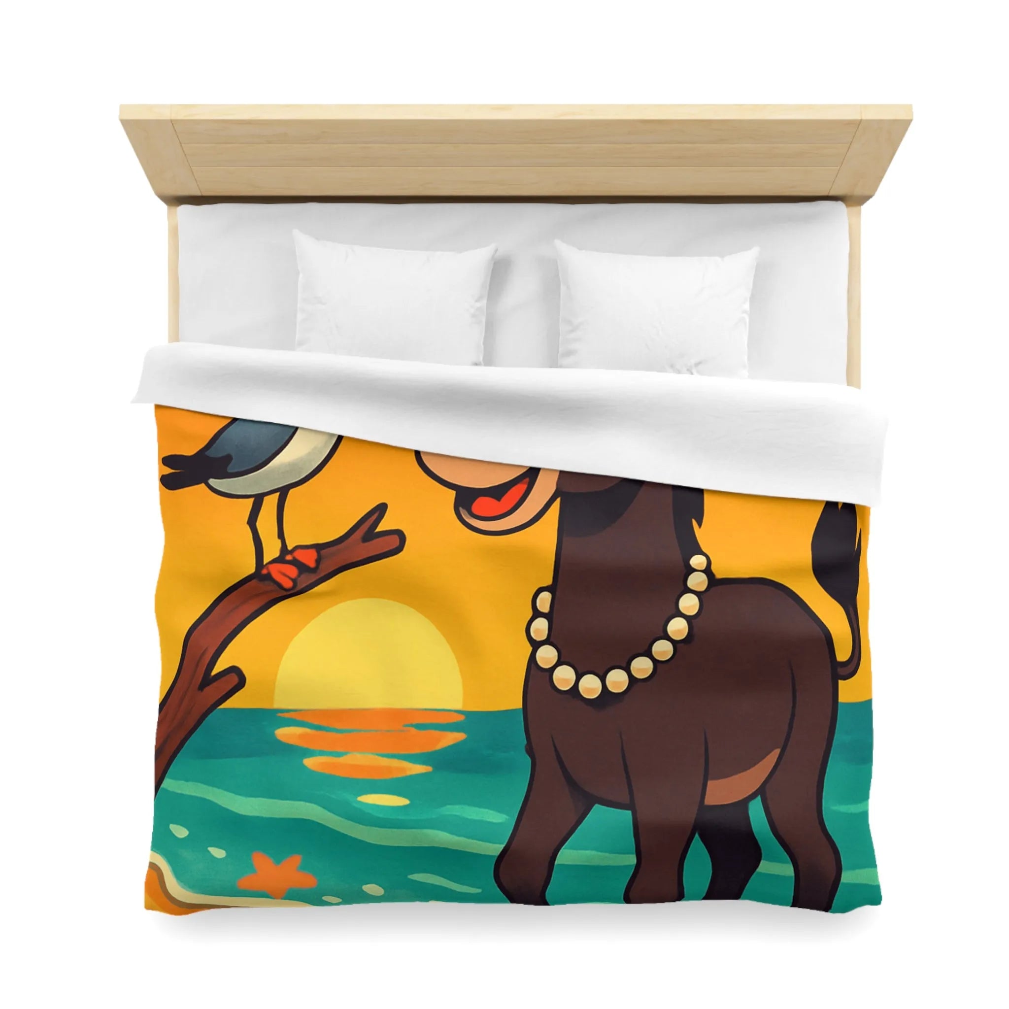 Housse de Couette Microfibre Art Graphique Contemporain Style Décoratif Chambre Tendance