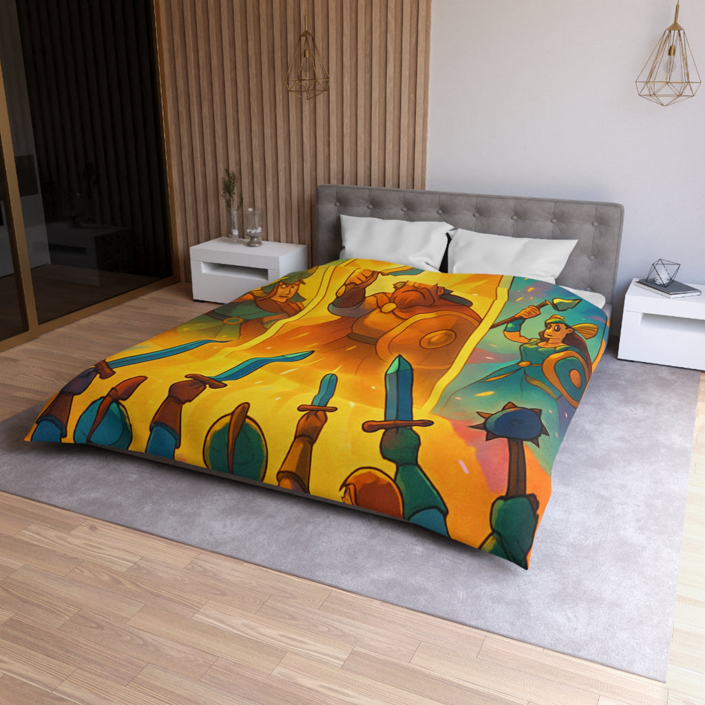 Housse de Couette Microfibre Motif Créatif Original Style Contemporain Chambre Élégante