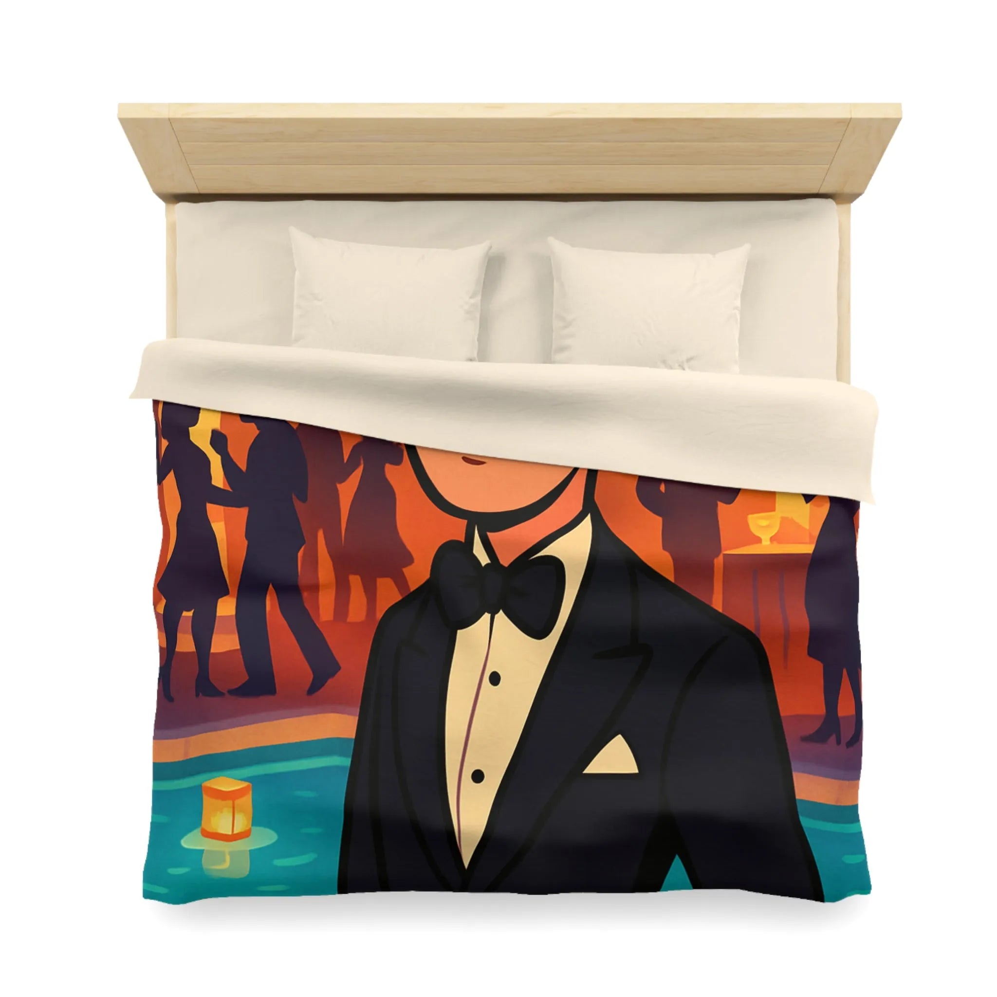 Élégance Nocturne : Motifs Inspirés de Soirées Glamour Art Déco Pour Chambre Distinguée