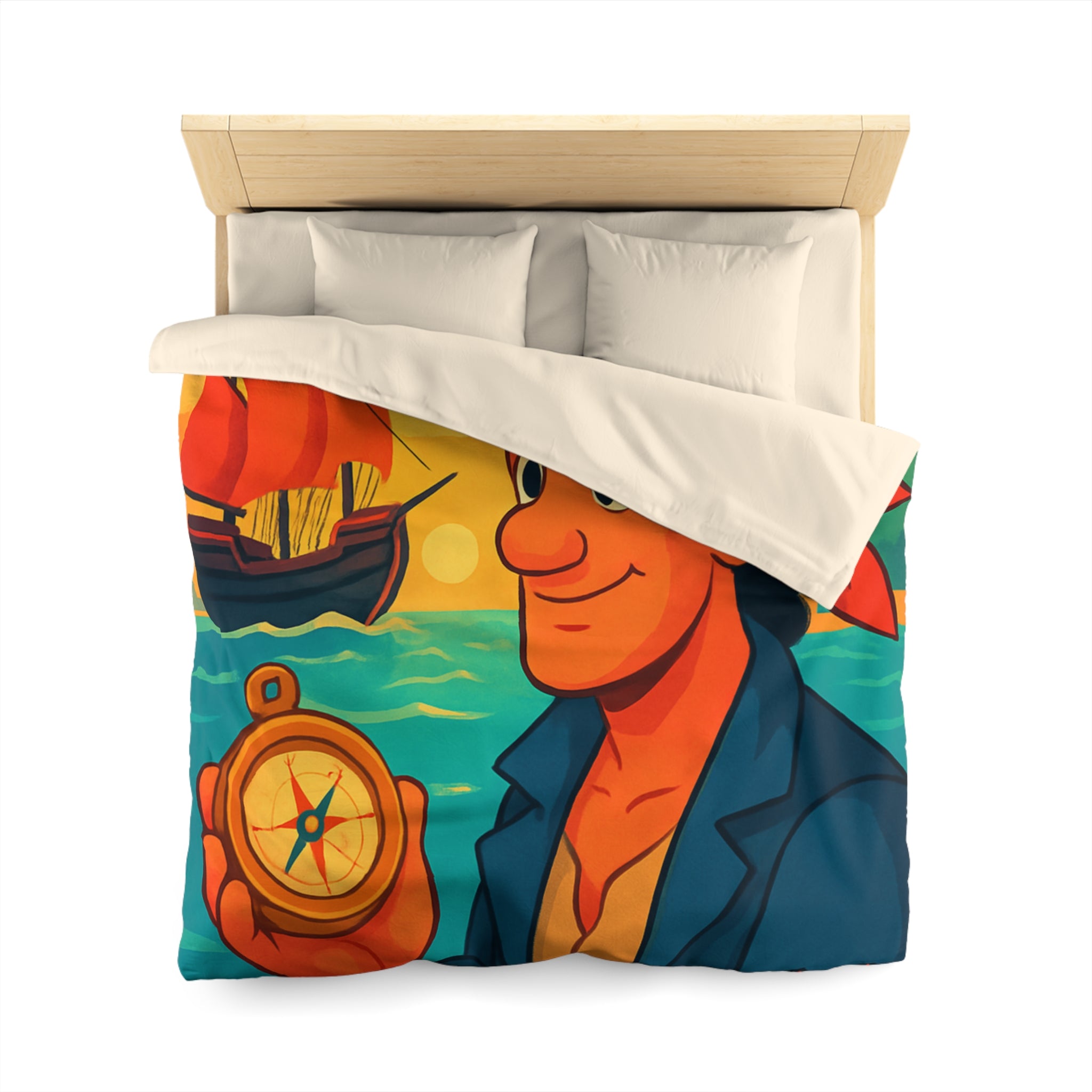 Housse de Couette Microfibre Illustration Unique Design Moderne Décoration Intérieure Raffinée