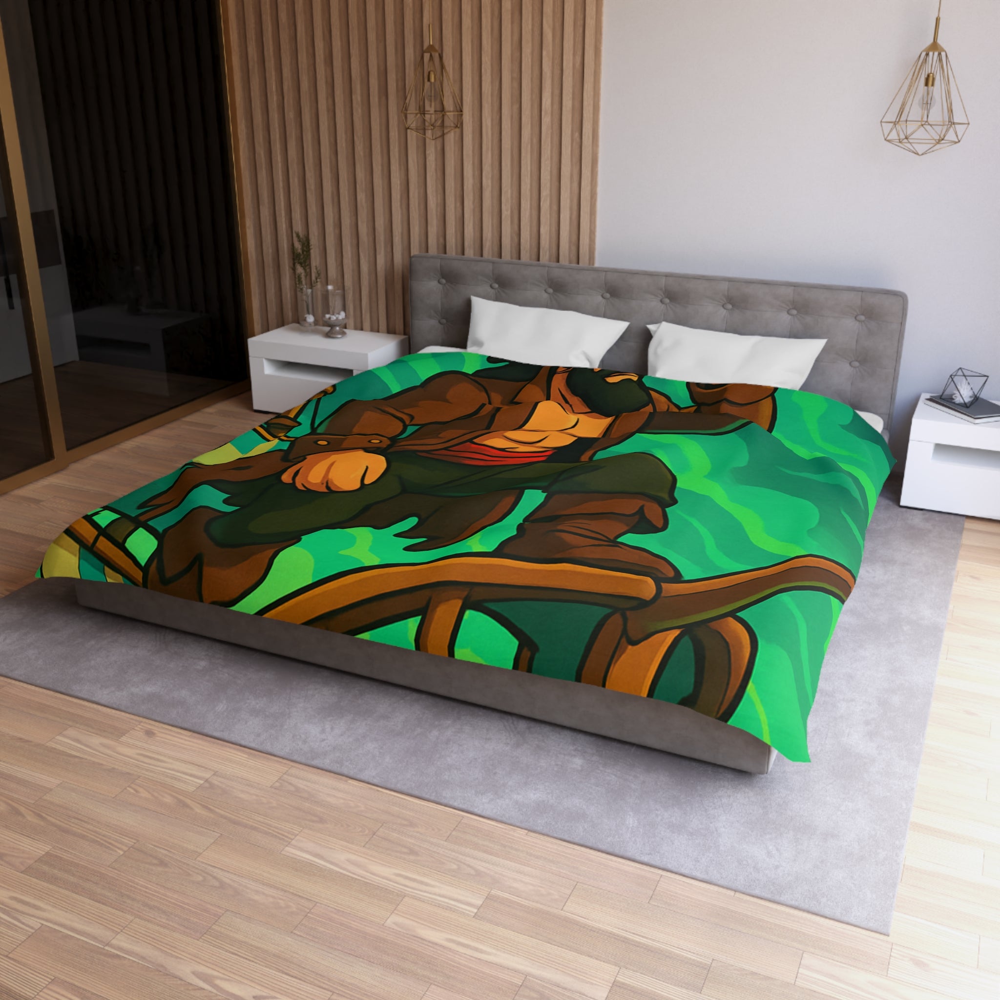 Housse de couette pirate en quête d'aventure sur un navire, ambiance animée et colorée