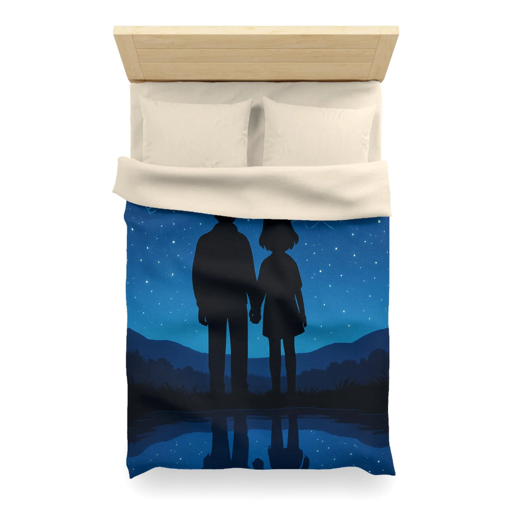 Housse de Couette Microfibre Art Graphique Contemporain Style Décoratif Chambre Tendance