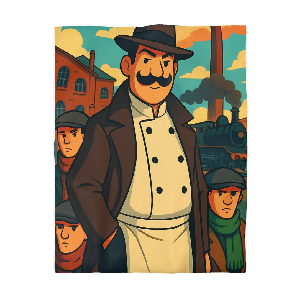 Housse de Couette Microfibre Motif Créatif Original Style Contemporain Chambre Élégante