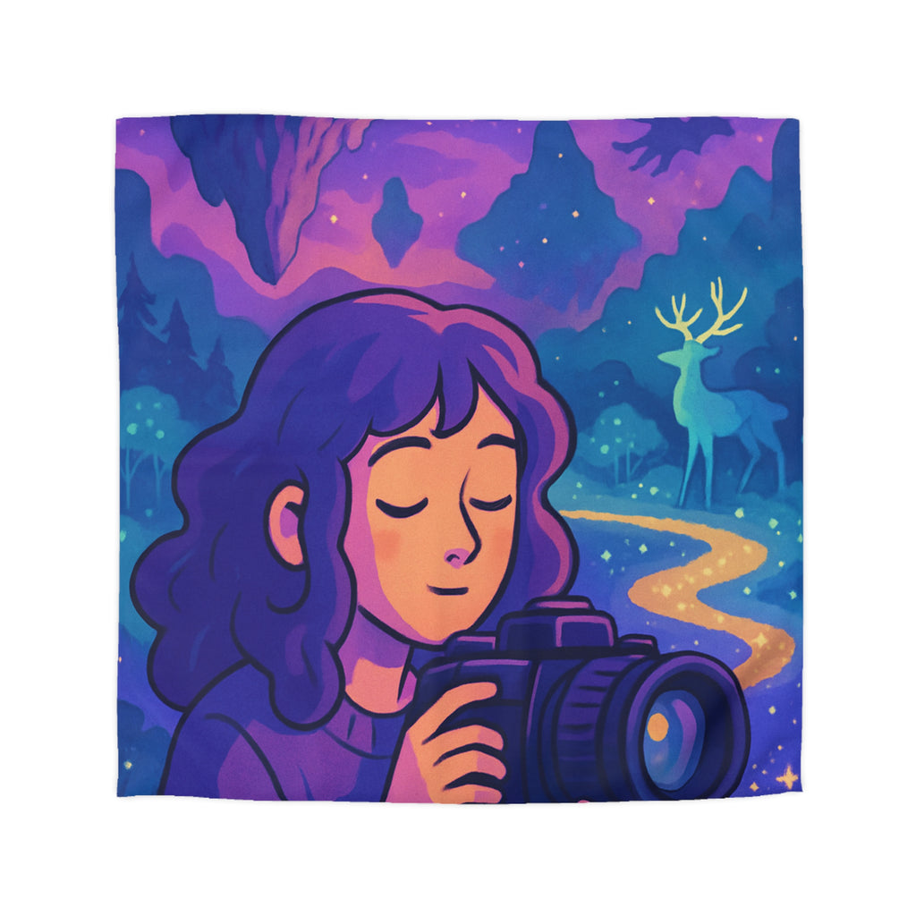 Housse de Couette Mystique avec Paysage Onirique et Envolée de Montagnes Flottantes