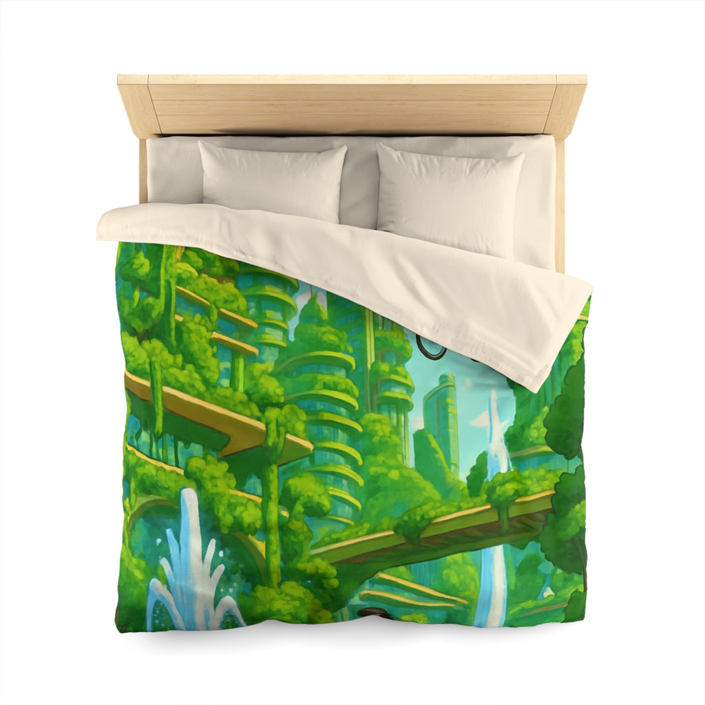 Housse de Couette Microfibre Design Artistique Moderne Décoration Chambre Confort Premium