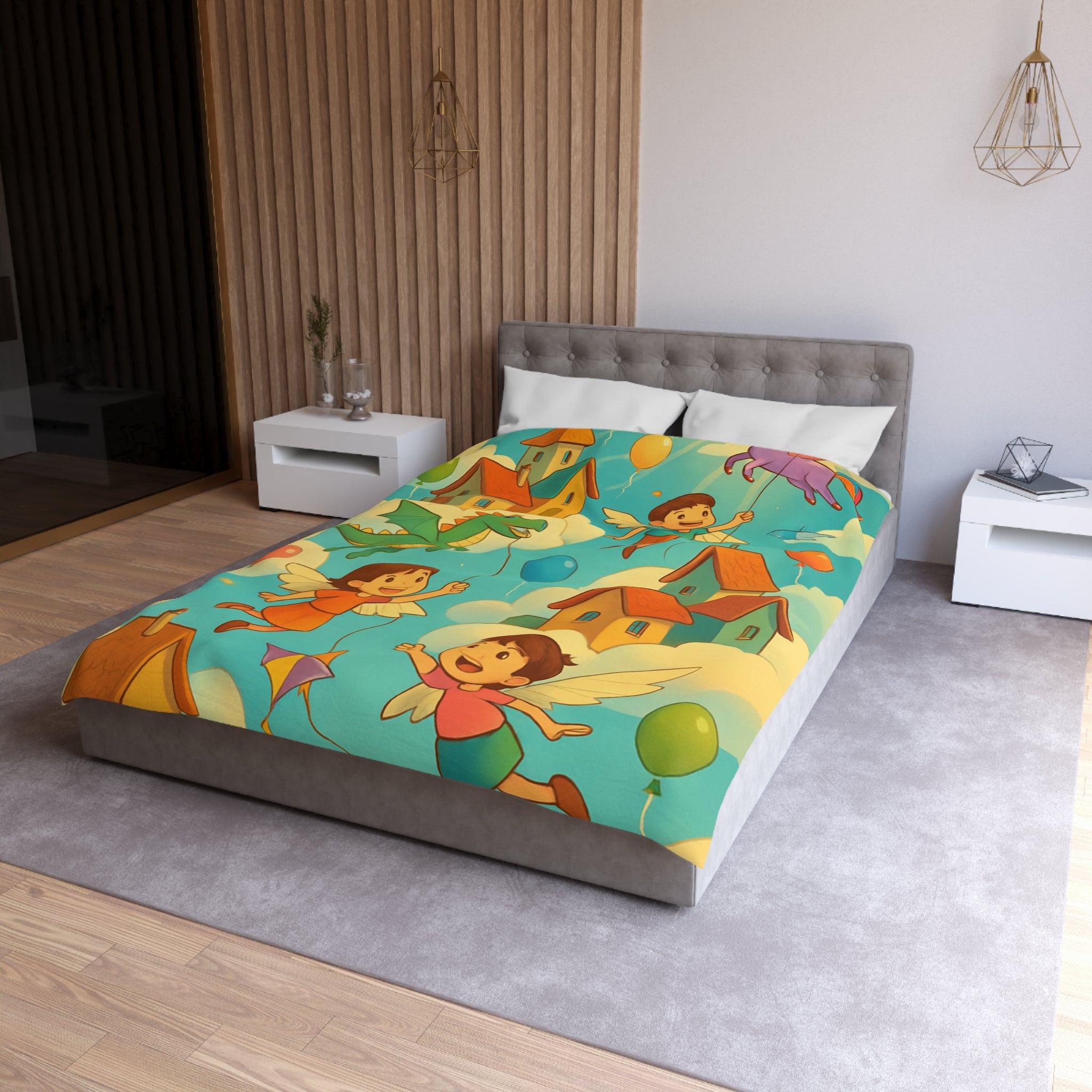 Housse de Couette Microfibre Création Artistique Moderne Design Exclusif Décoration Chambre