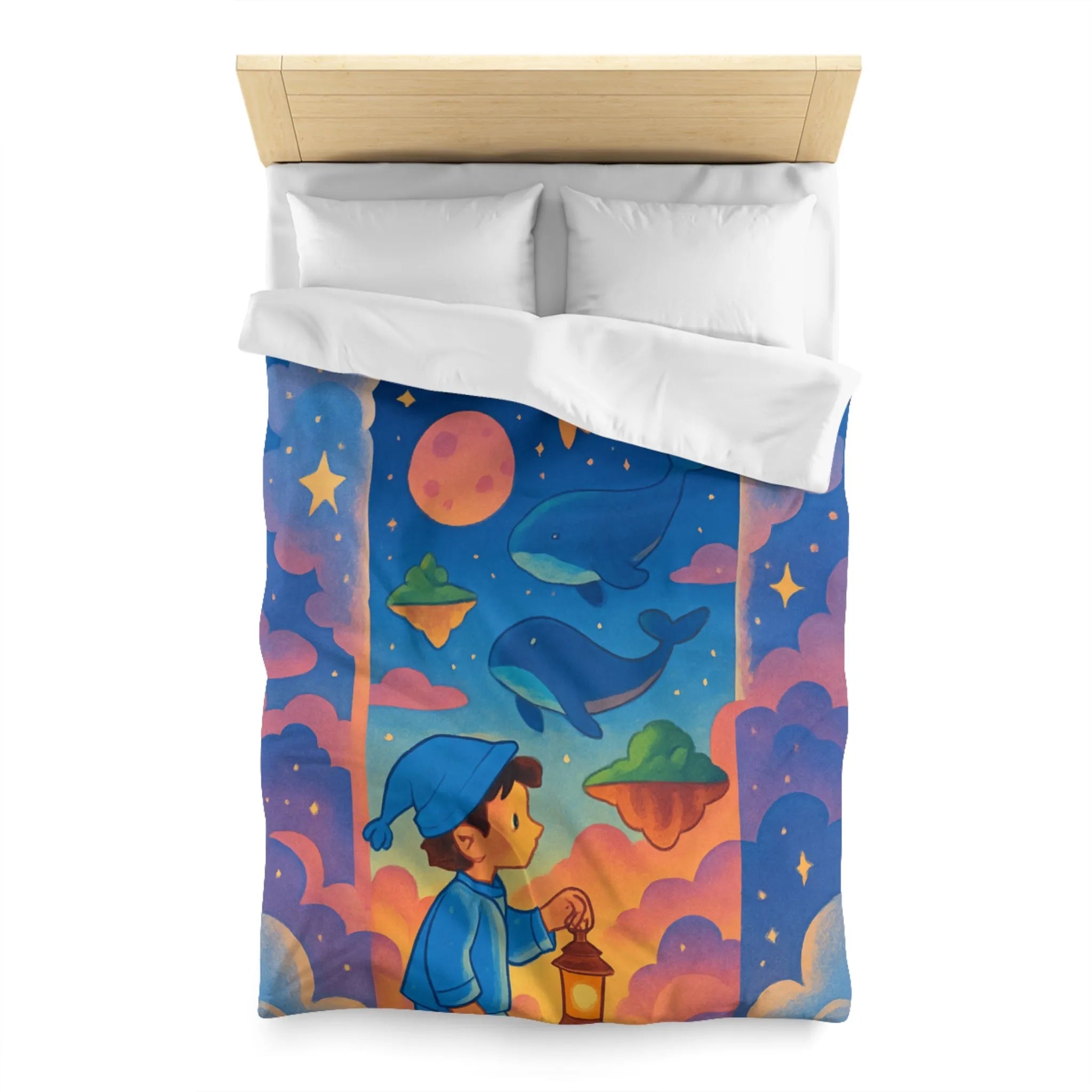 Housse de Couette Enfant : Voyage Imaginaire Étoilé pour Rêves Enchantés et Doux Sommeil