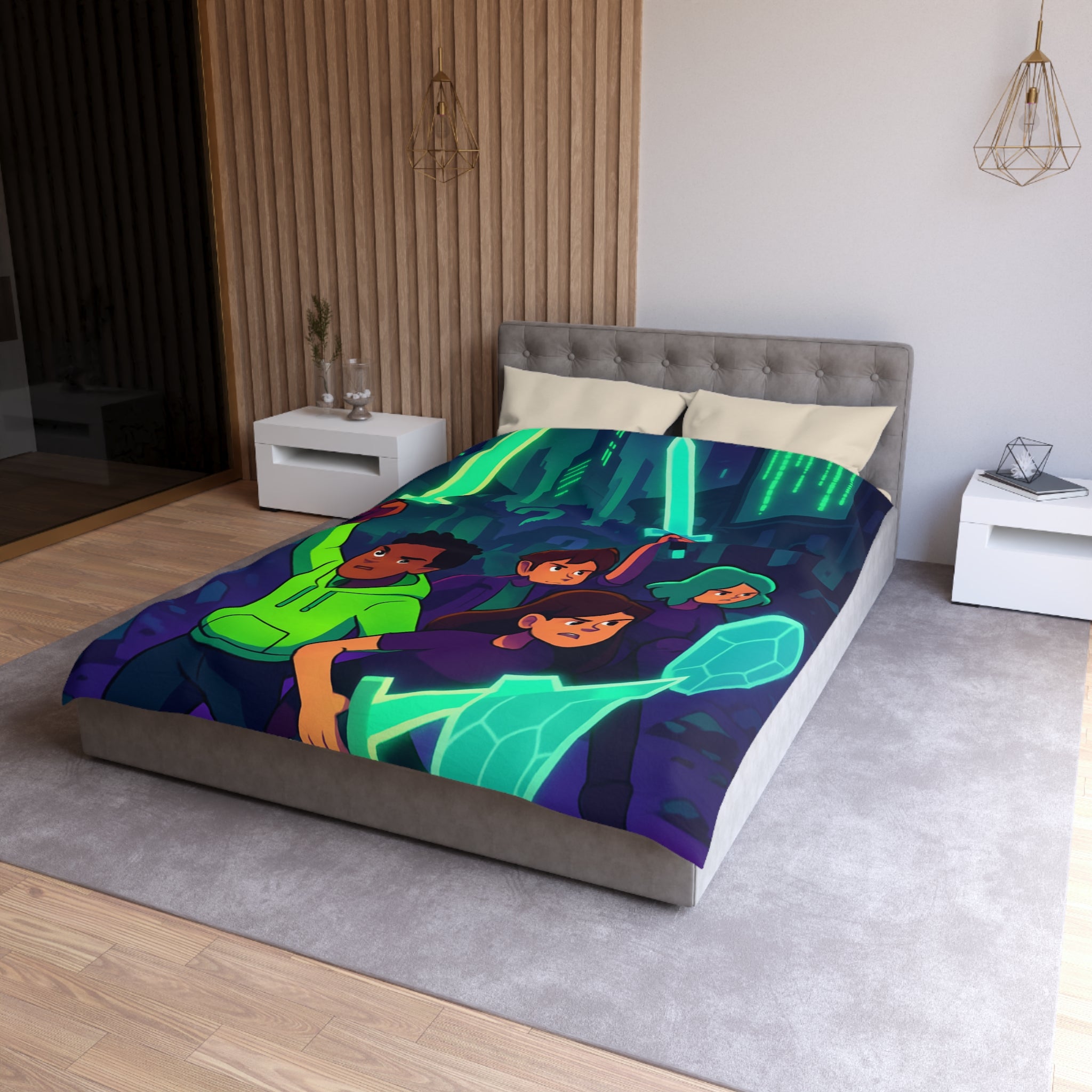 Housse de Couette Microfibre Création Artistique Moderne Design Exclusif Décoration Chambre