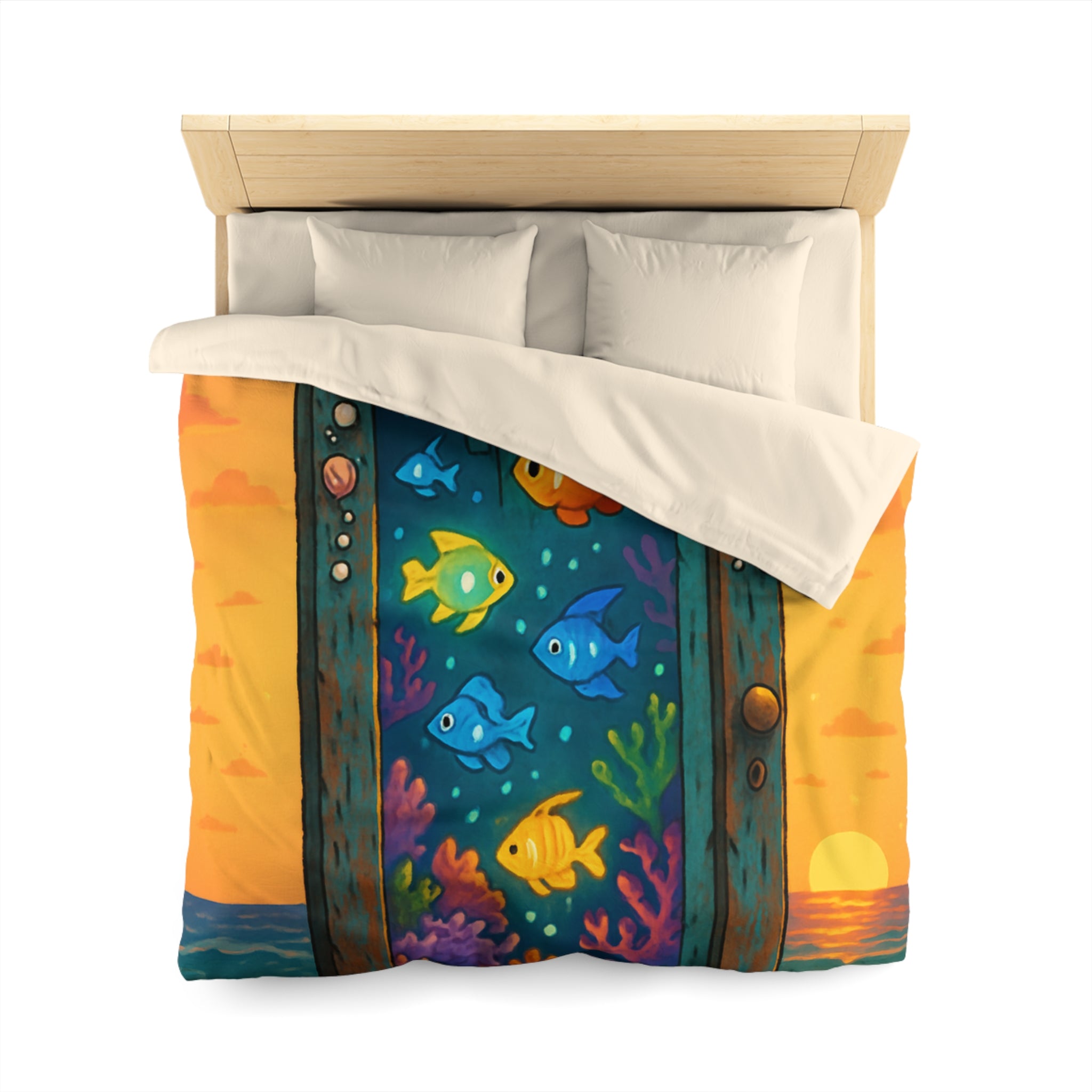 Housse de Couette Microfibre Motif Créatif Original Style Contemporain Chambre Élégante