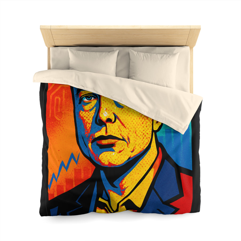 Housse de Couette Microfibre Design Artistique Moderne Décoration Chambre Confort Premium