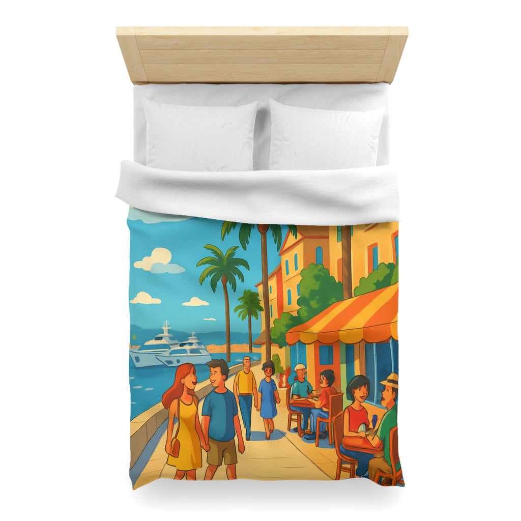 Housse de Couette Microfibre Illustration Unique Design Moderne Décoration Intérieure Raffinée