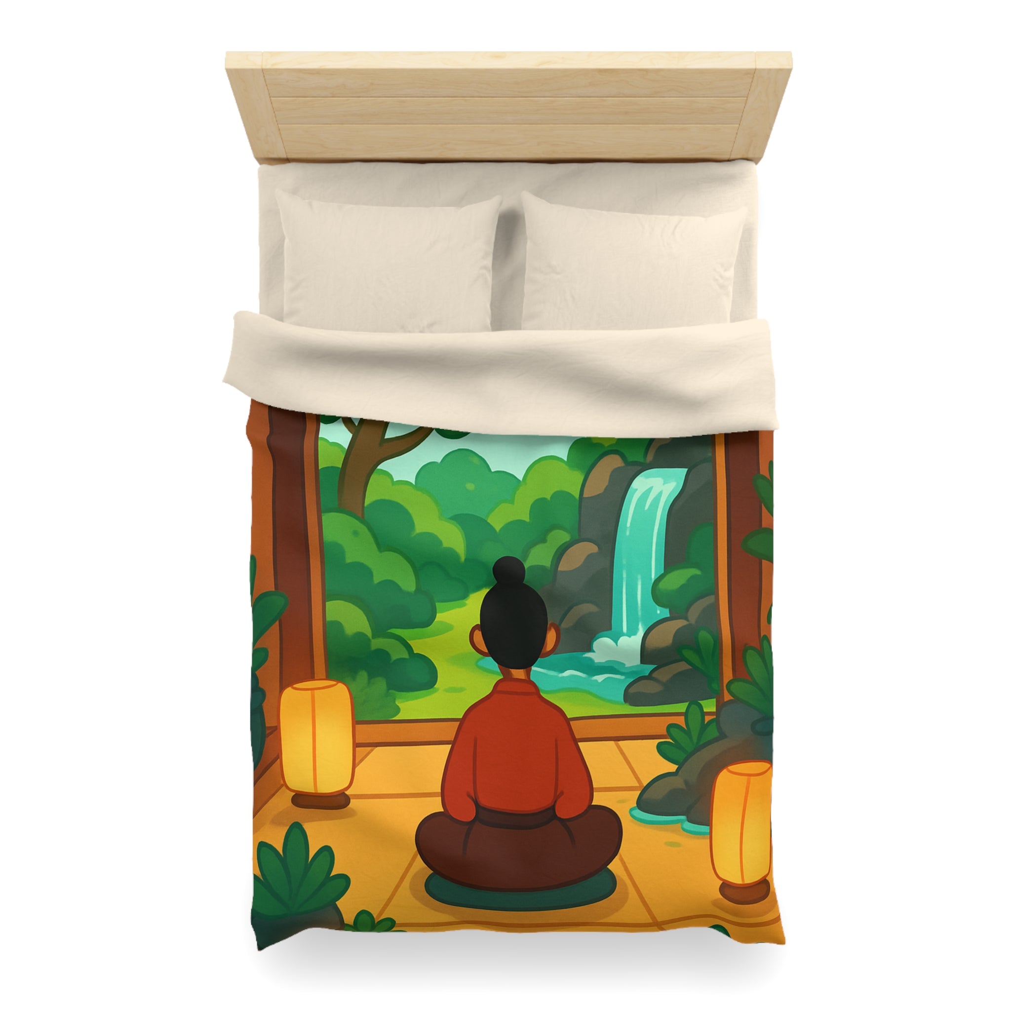 Housse de Couette Microfibre Illustration Unique Design Moderne Décoration Intérieure Raffinée