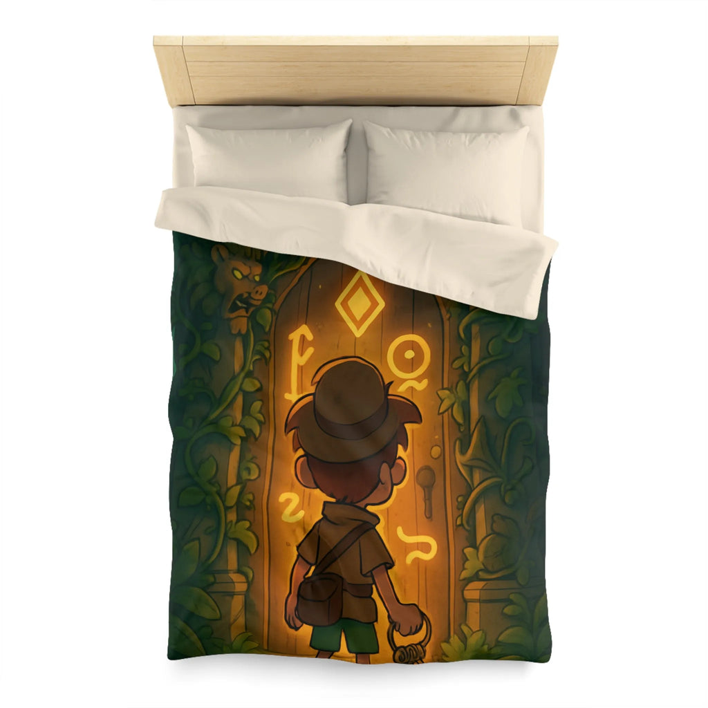 Explorez l'univers enchanté avec cette housse de couette magique et mystérieuse pour enfants