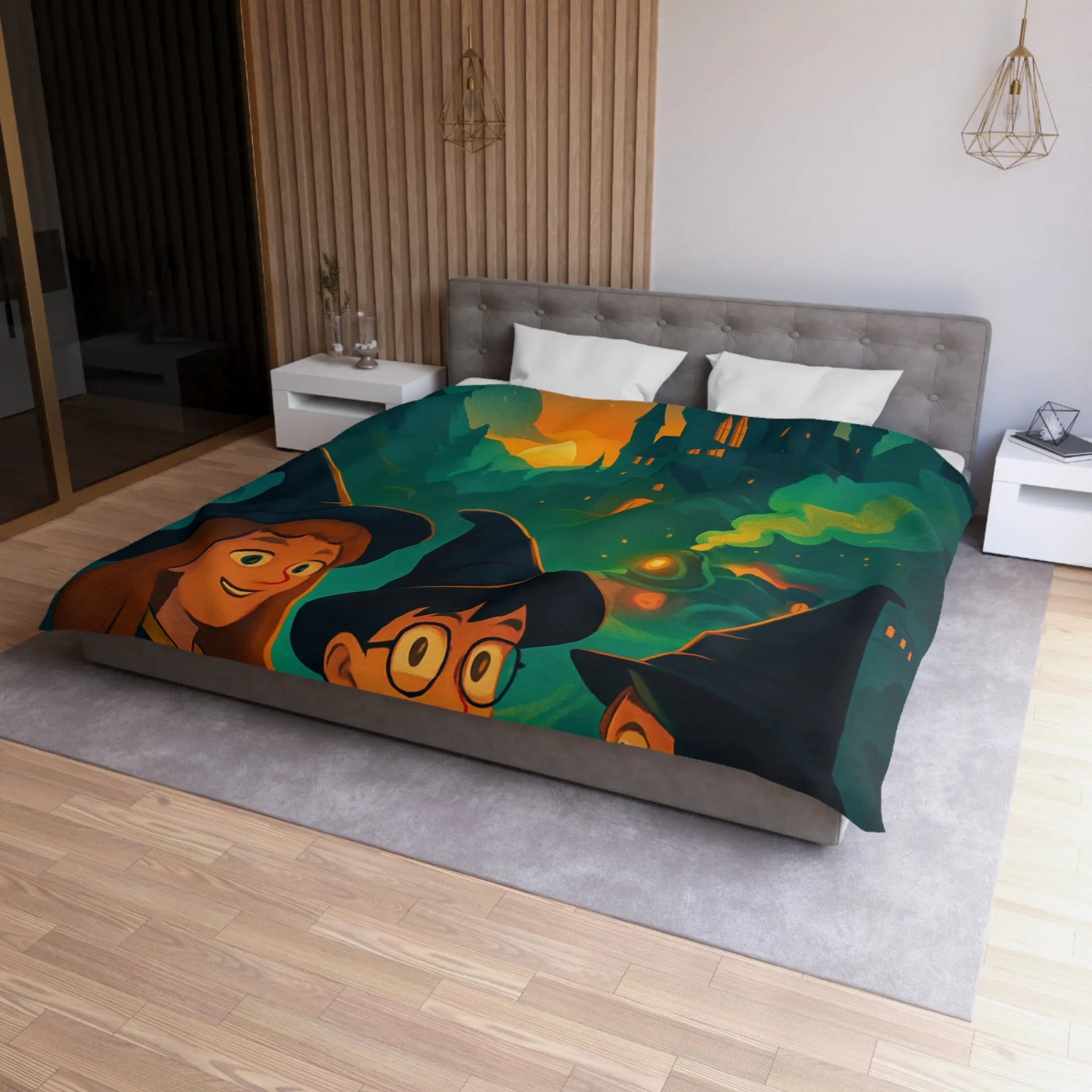 Explorez l'univers magique des sorciers avec une housse de couette mystérieuse et captivante
