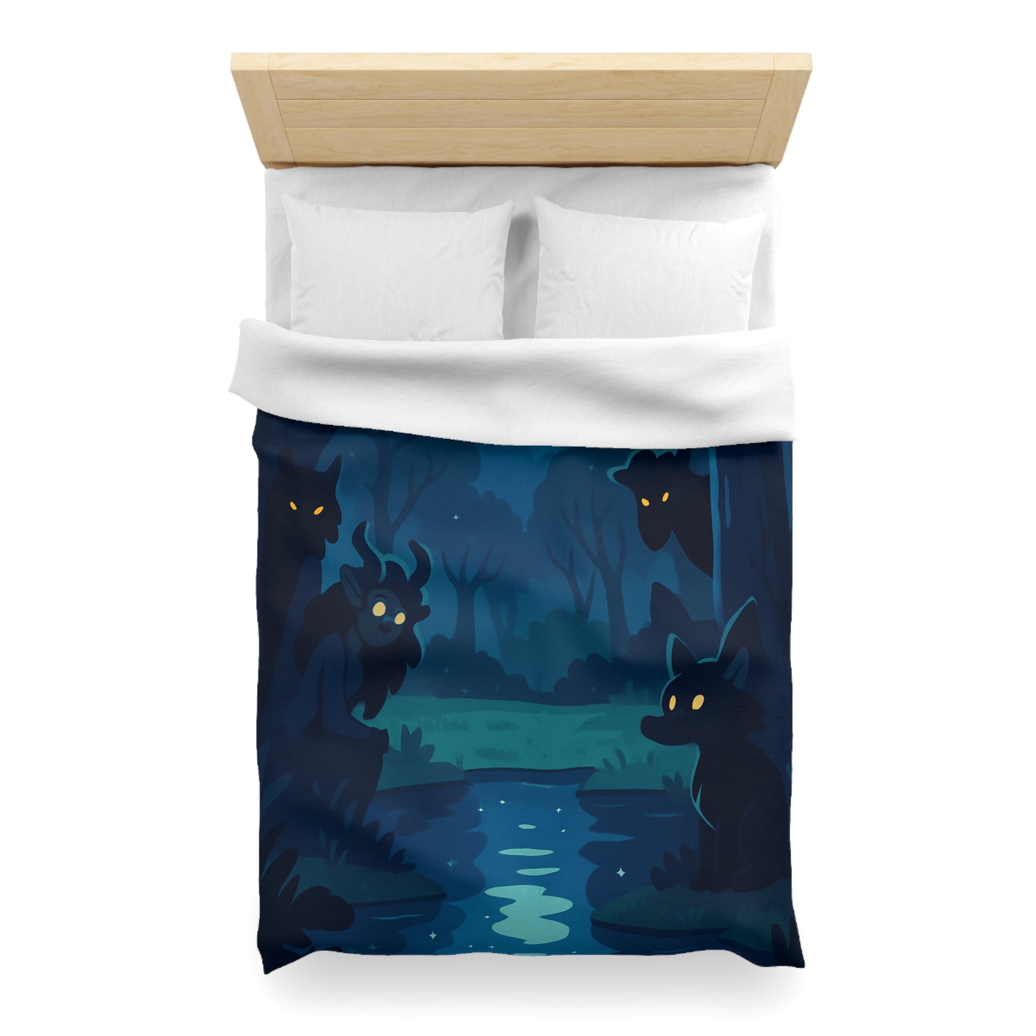 Housse de Couette Microfibre Illustration Unique Design Moderne Décoration Intérieure Raffinée