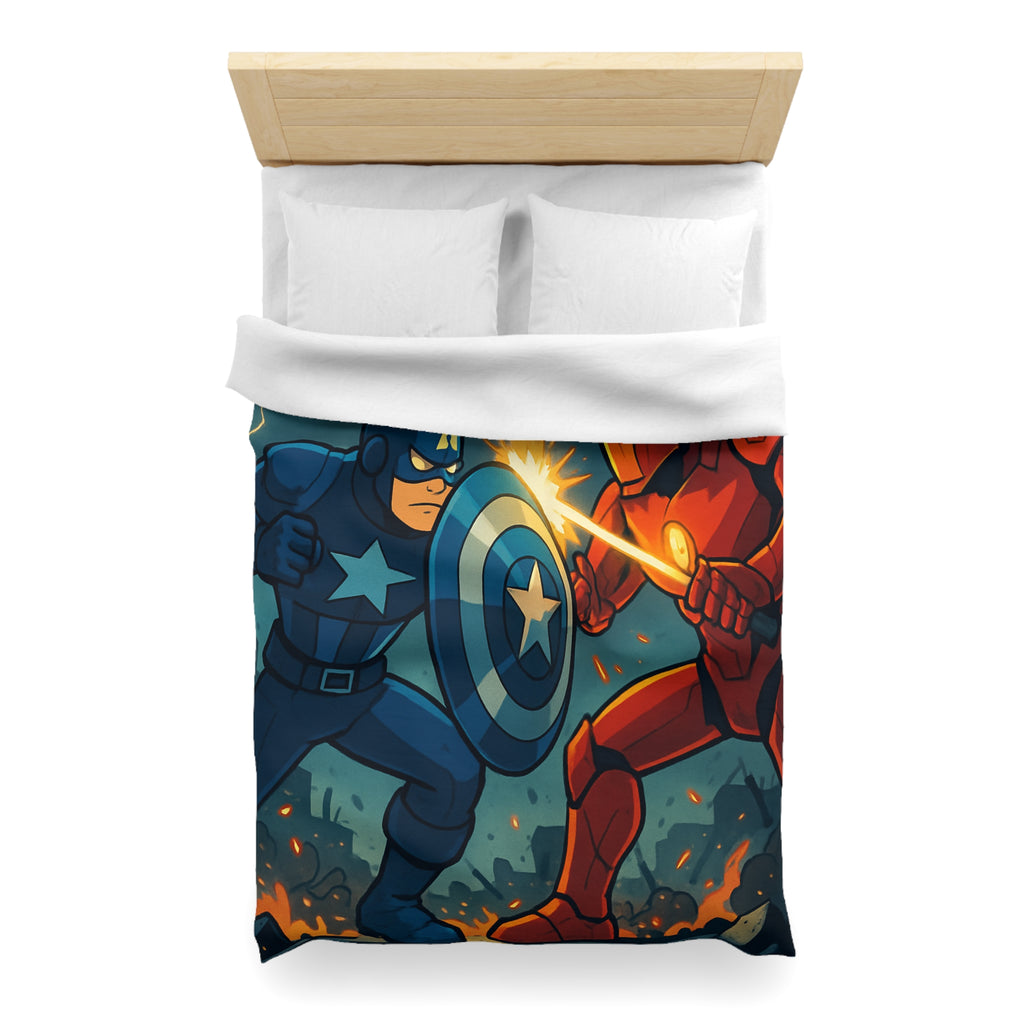 Housse de Couette Microfibre Design Artistique Moderne Décoration Chambre Confort Premium