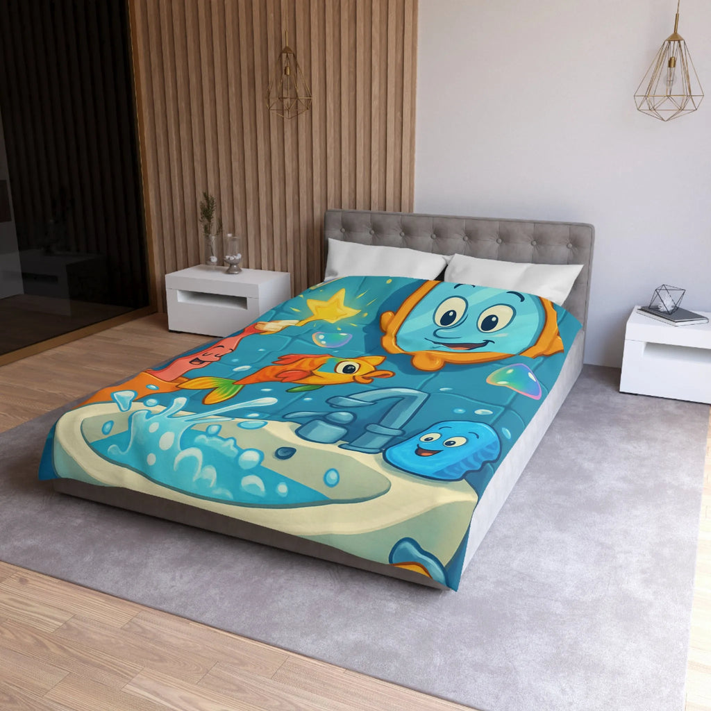 Enchantez votre chambre avec une housse de couette poisson magique et joyeux