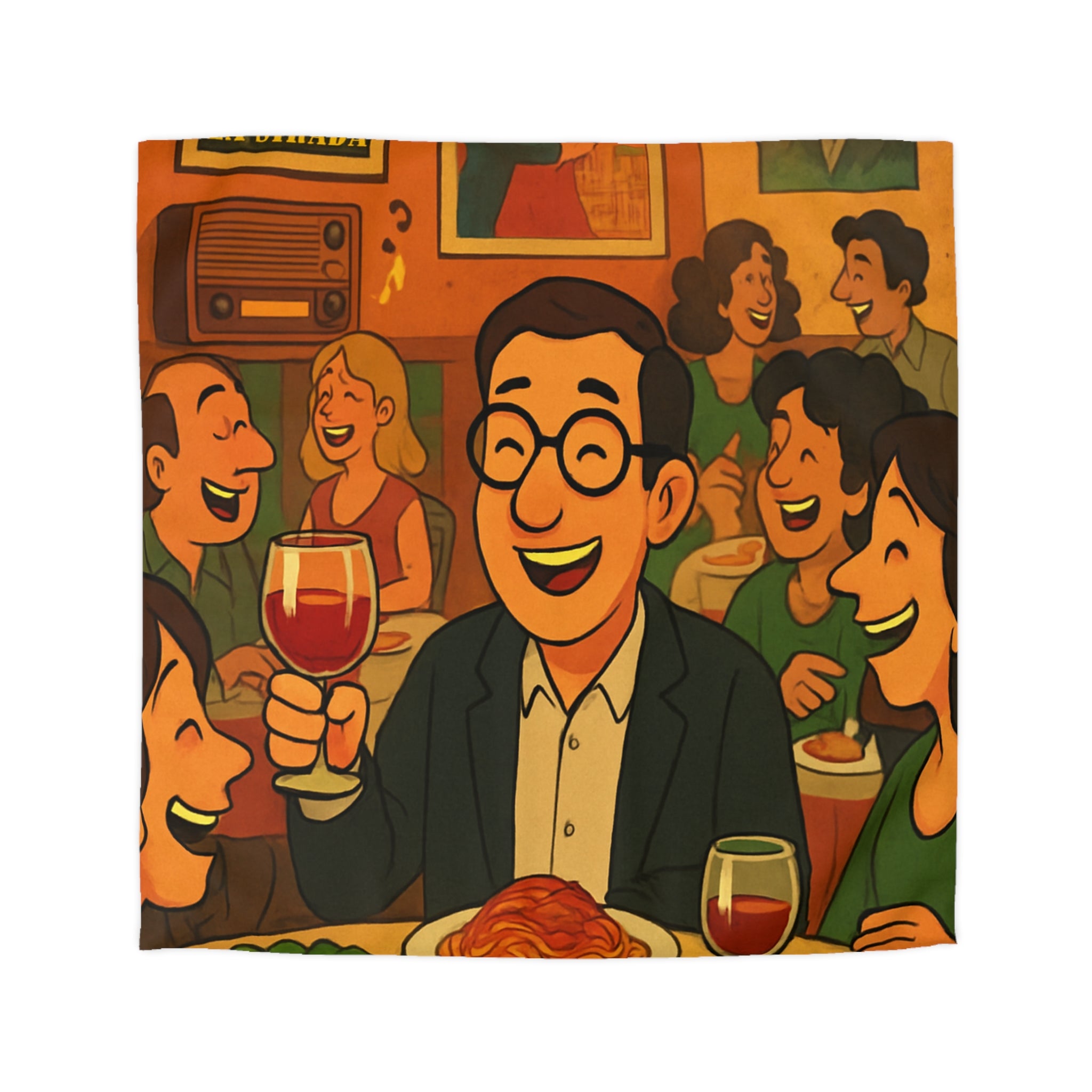 Housse de Couette Microfibre Illustration Unique Design Moderne Décoration Intérieure Raffinée