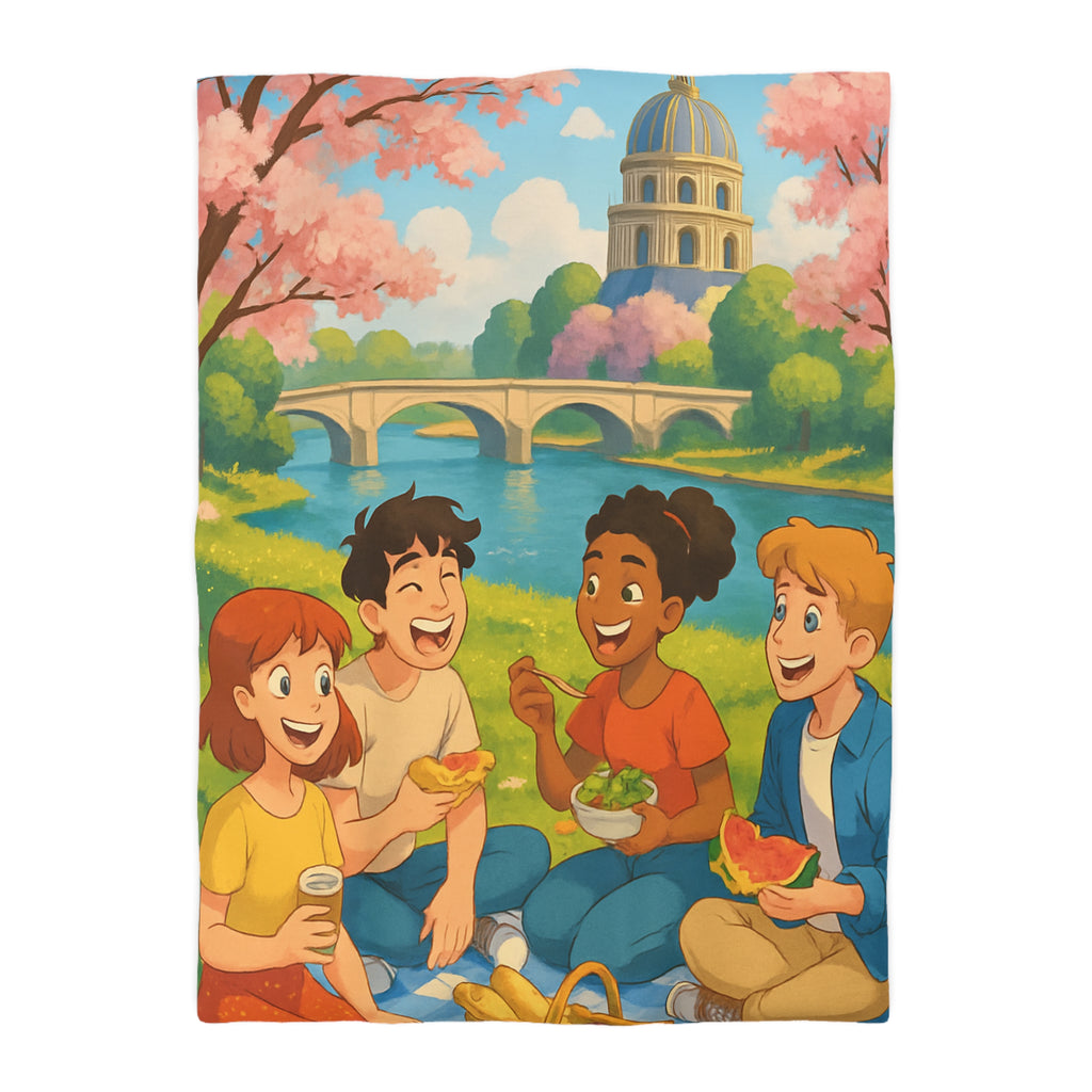 Housse de Couette Microfibre Motif Créatif Original Style Contemporain Chambre Élégante