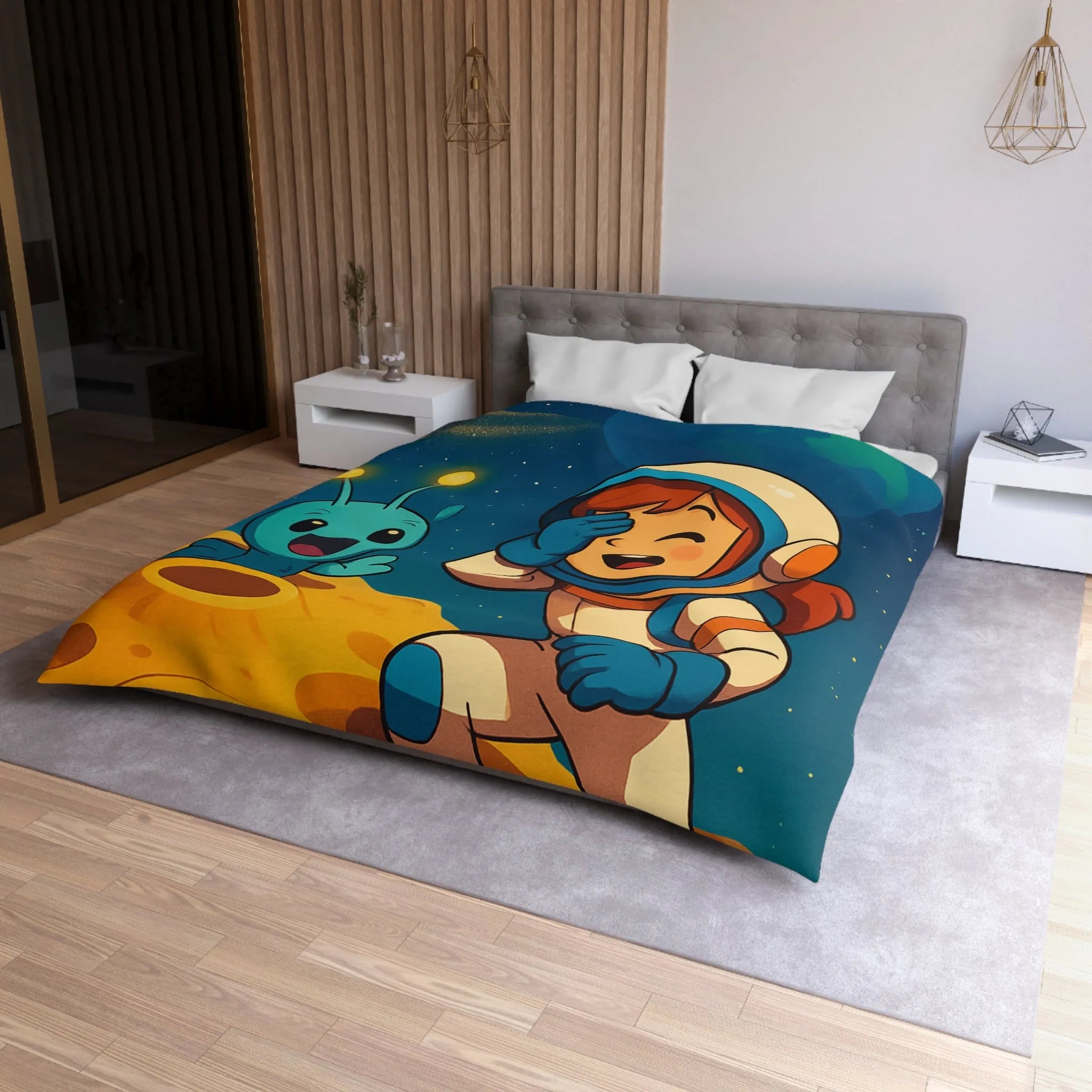 Housse de Couette Microfibre Création Artistique Moderne Design Exclusif Décoration Chambre