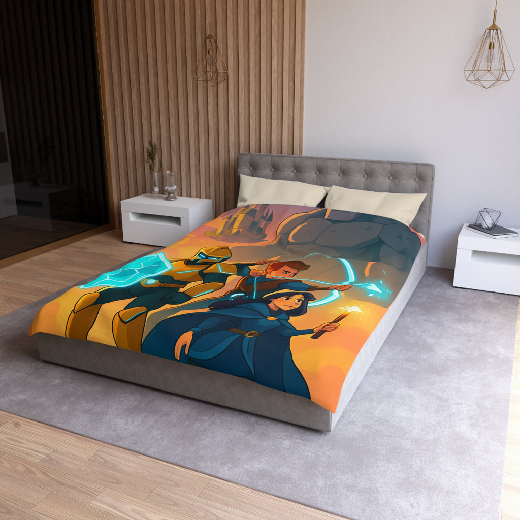 Housse de Couette Microfibre Illustration Unique Design Moderne Décoration Intérieure Raffinée