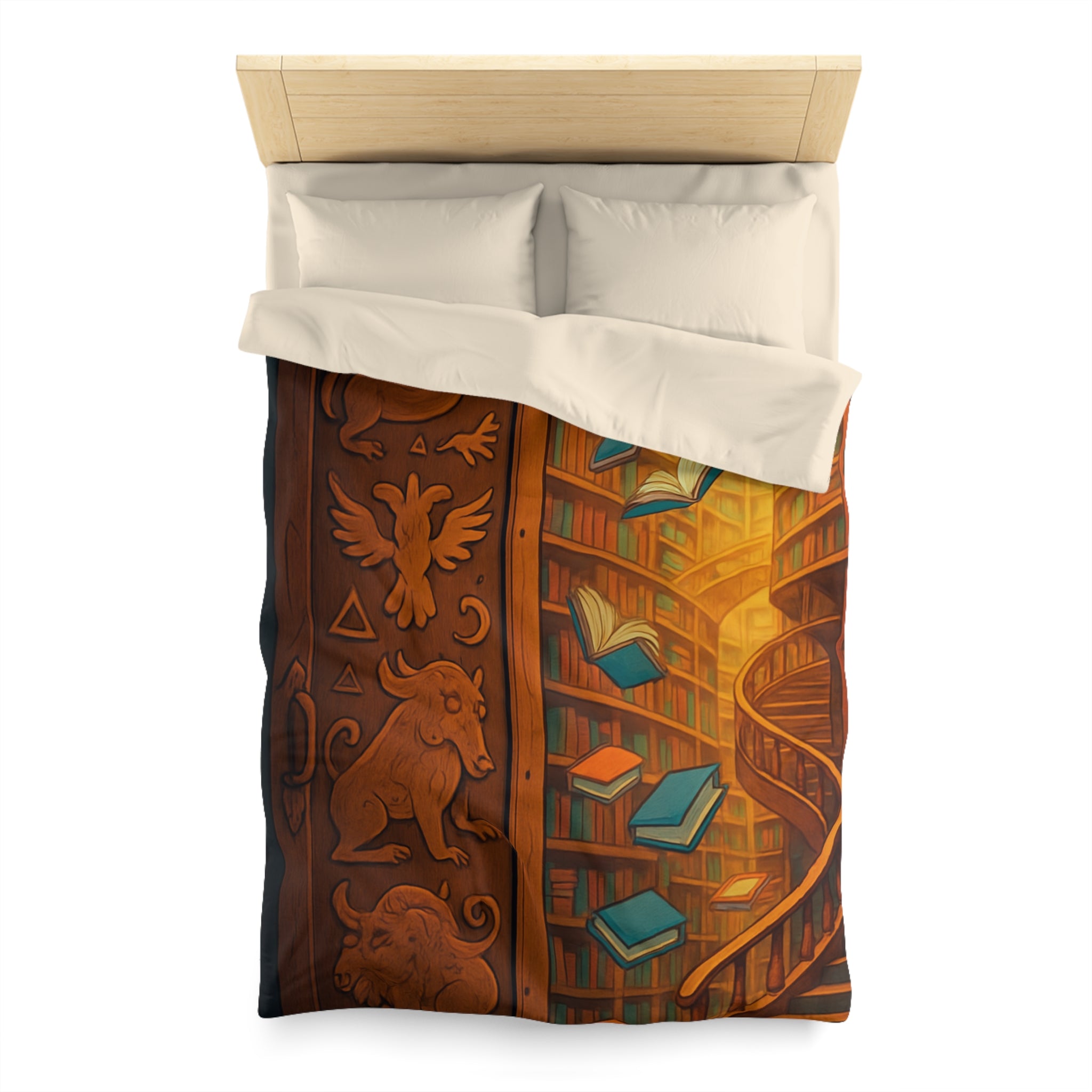 Housse de Couette Microfibre Design Artistique Moderne Décoration Chambre Confort Premium