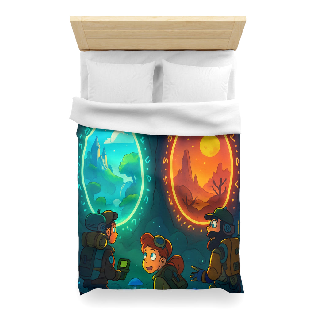 Housse de Couette Microfibre Design Artistique Moderne Décoration Chambre Confort Premium