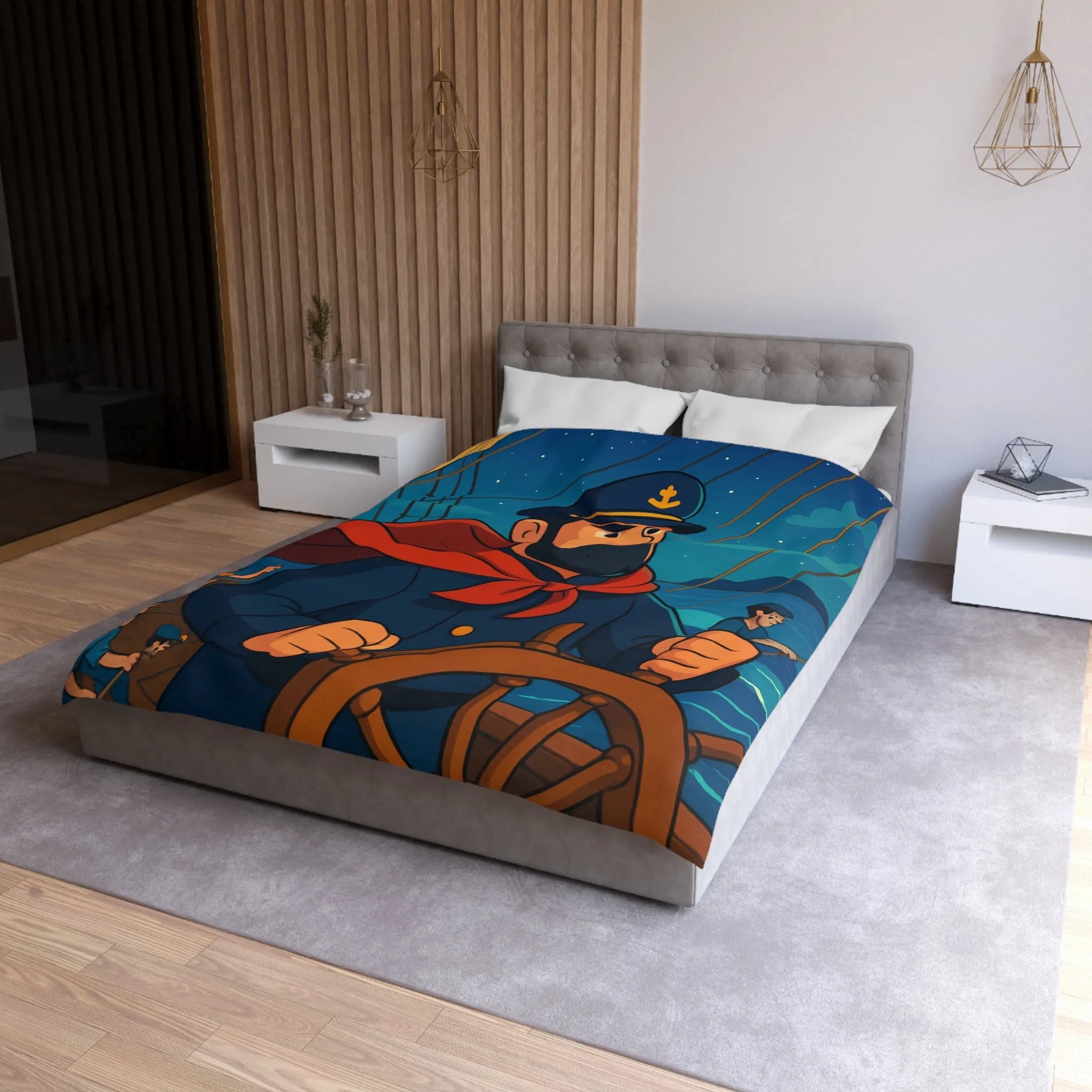 Housse de Couette Microfibre Art Graphique Contemporain Style Décoratif Chambre Tendance