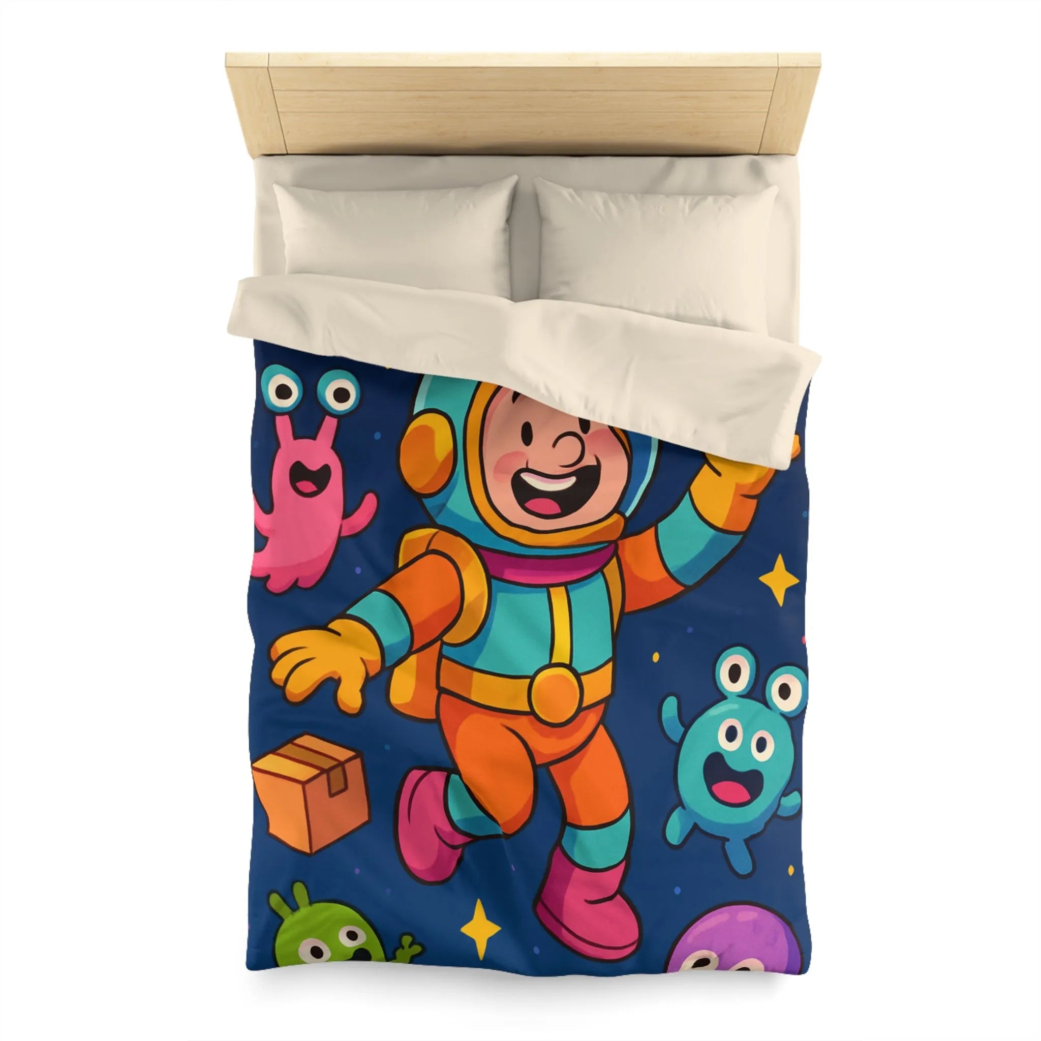 Housse de Couette Microfibre Art Graphique Contemporain Style Décoratif Chambre Tendance