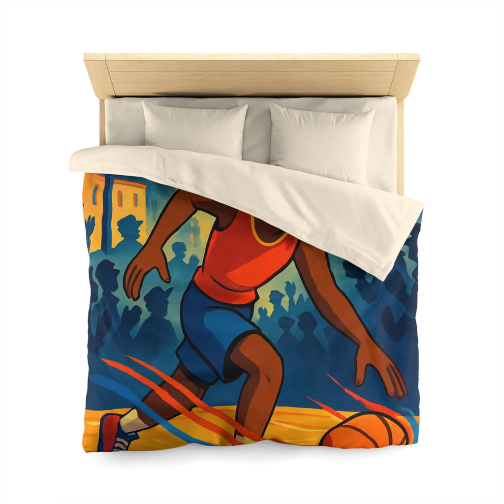 Housse de Couette Enfant Basket Rue Illustration Vibrante Style Bande Dessinée Jeune Esprit