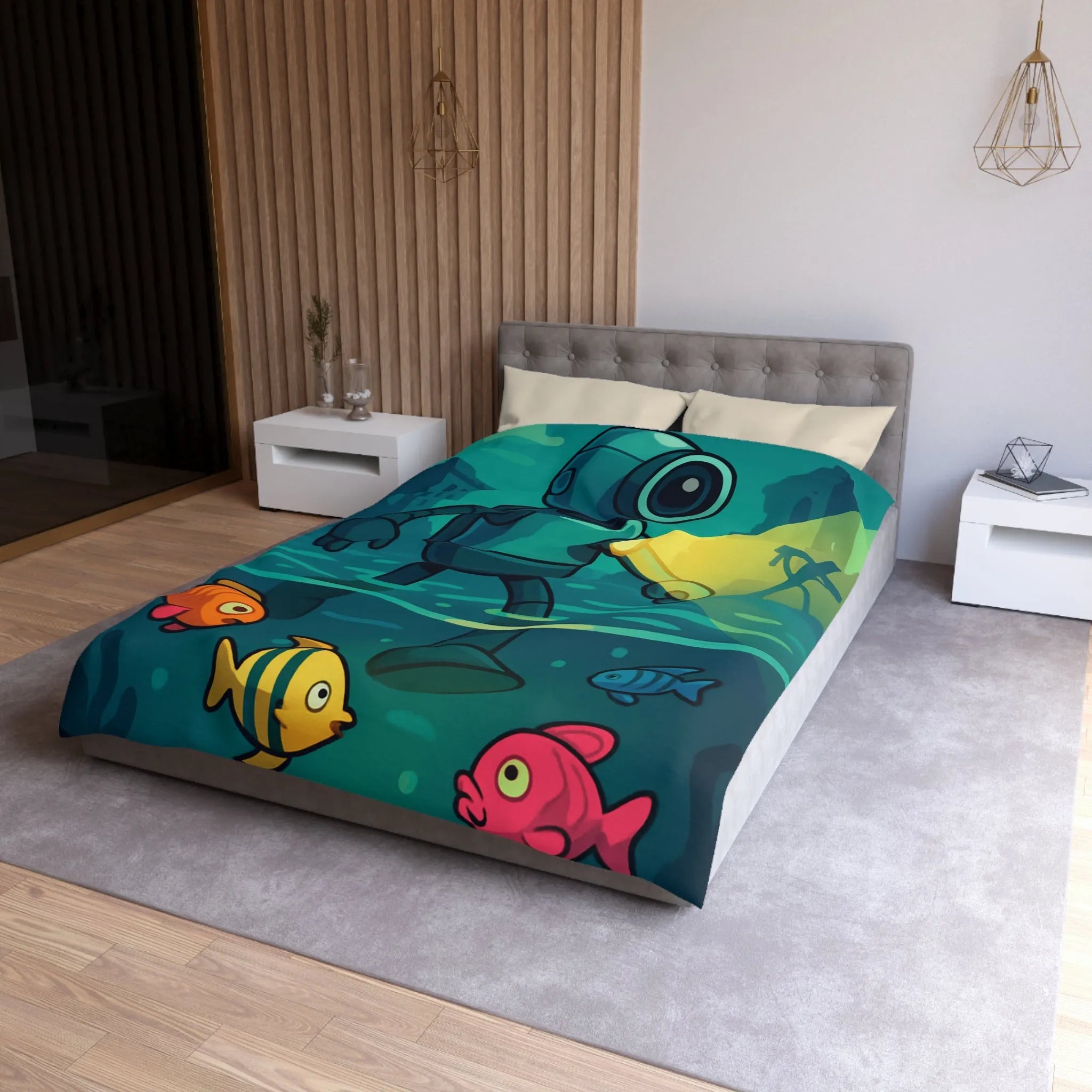 Explorez les Merveilles Sous-Marines avec un Robot Scaphandre et Poissons Colorés Magnifiques