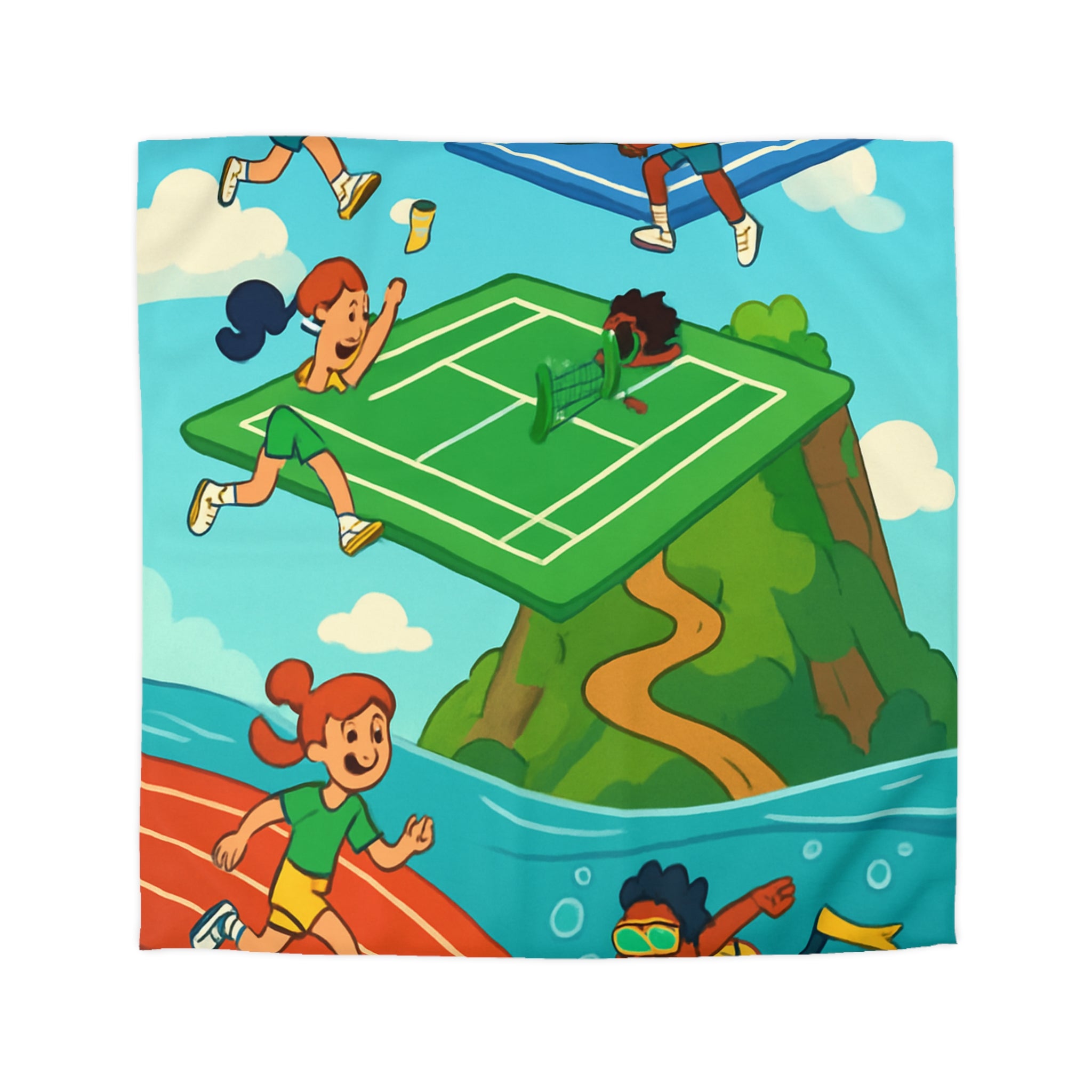 Housse de Couette Microfibre Motif Créatif Original Style Contemporain Chambre Élégante