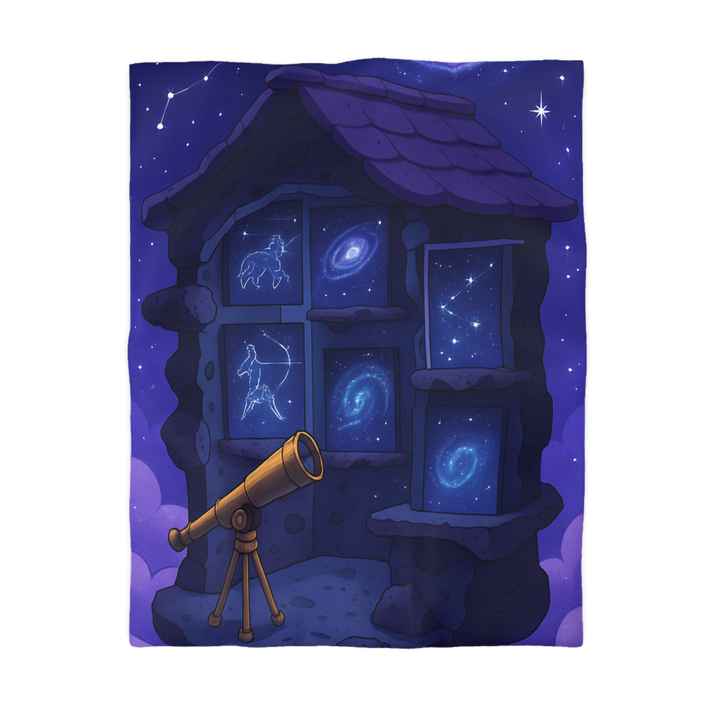 Voyage céleste à travers l'univers avec télescope et galaxies rêveurs étoiles