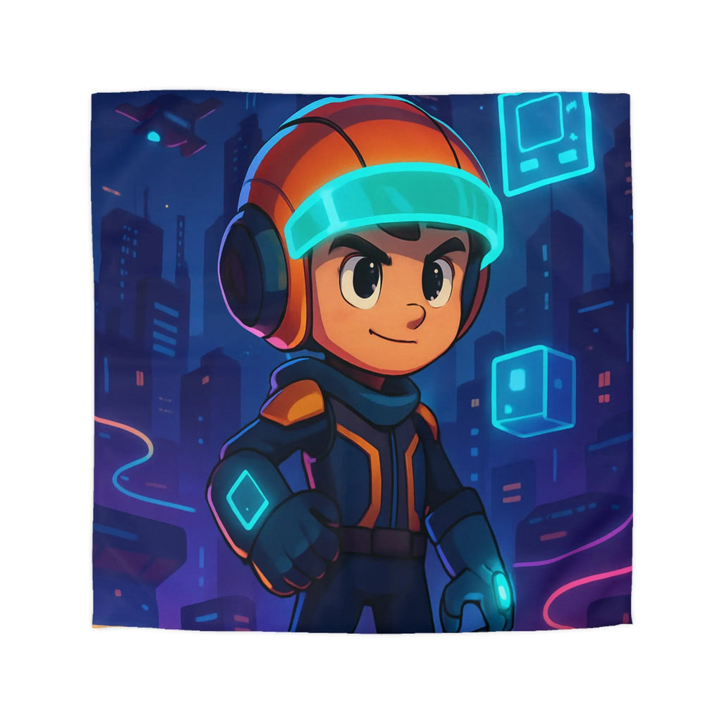 Envolez-vous avec housse de couette futuriste explorateur cosmique lumineux pour enfants