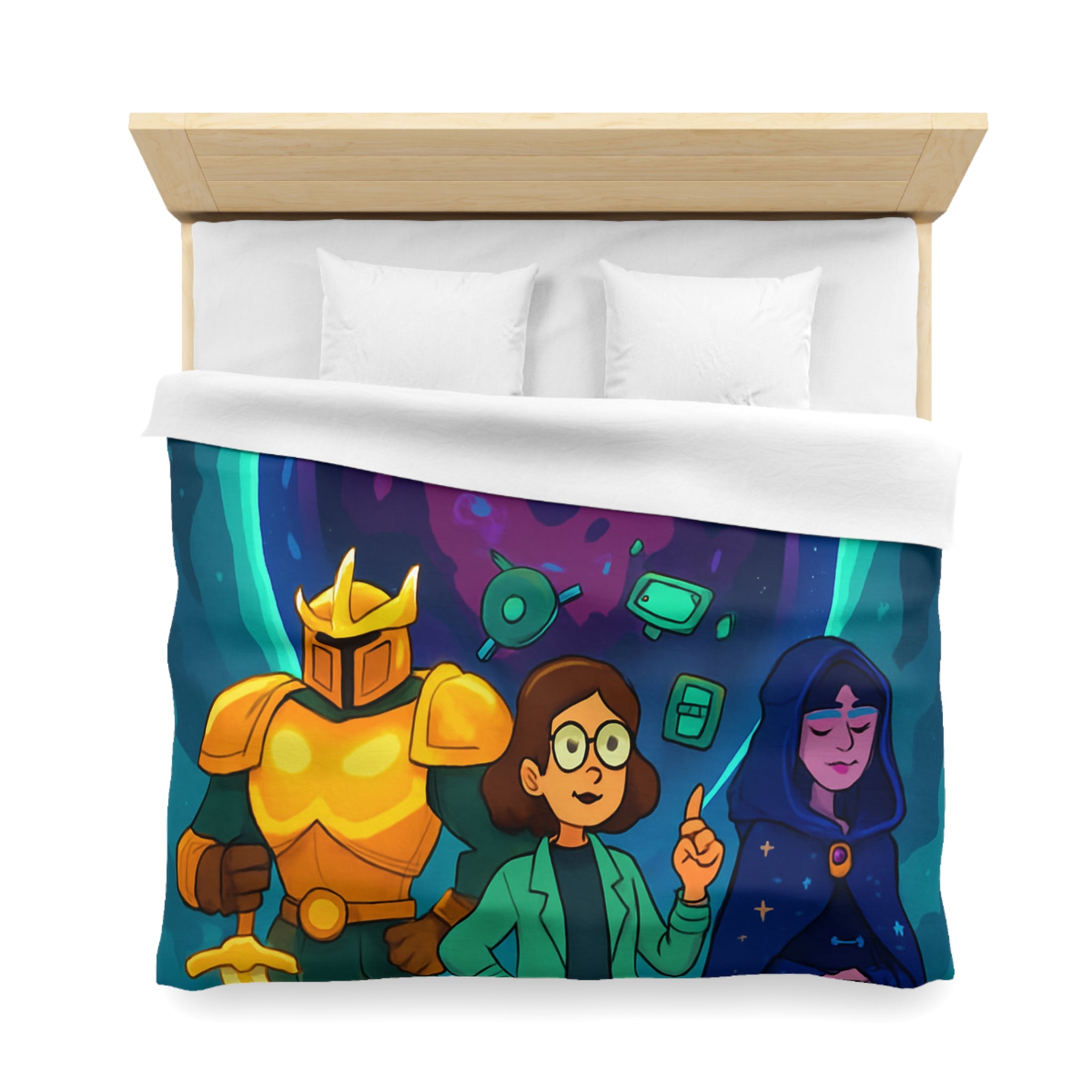 Housse de Couette Microfibre Motif Créatif Original Style Contemporain Chambre Élégante